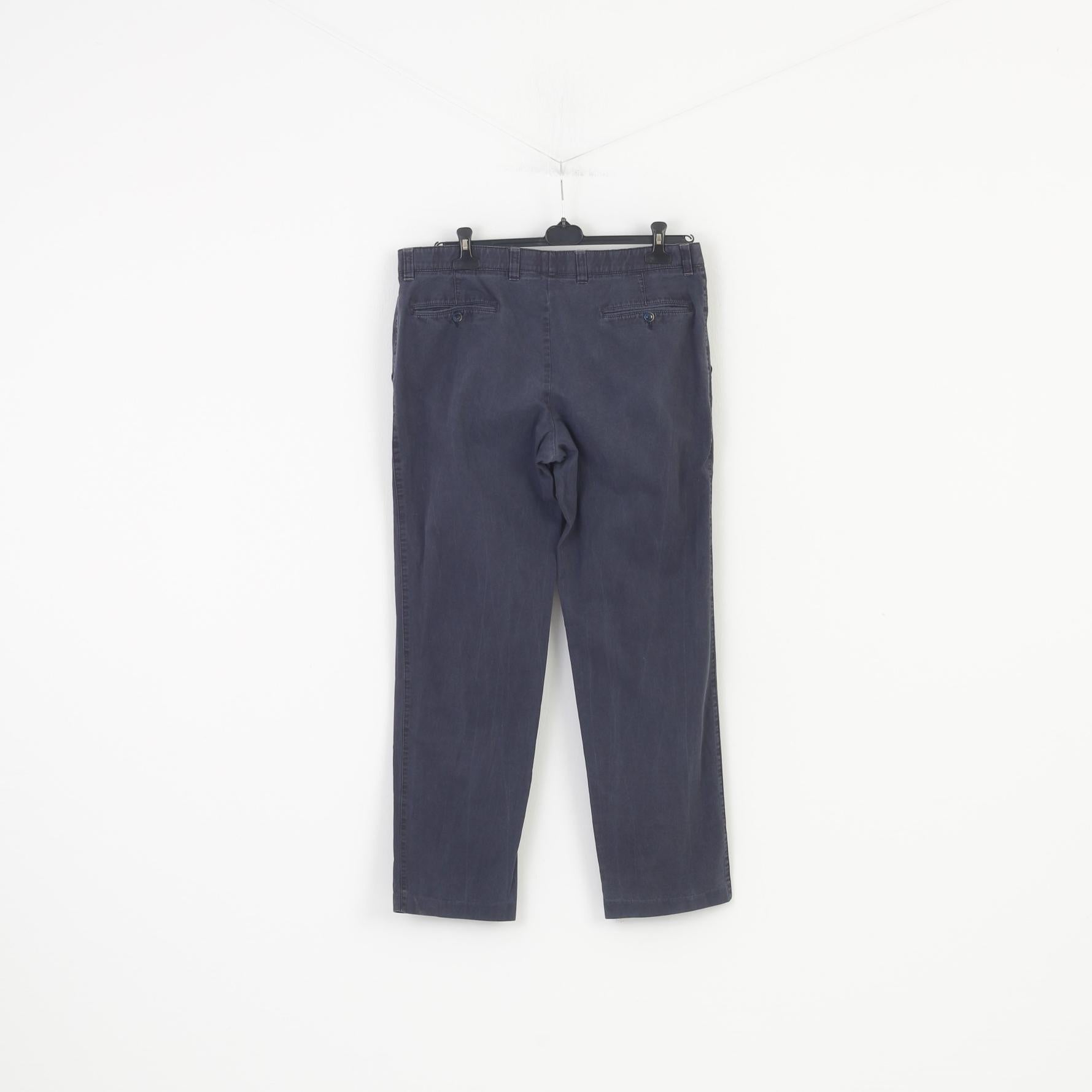 Canda Homme 54 Pantalon Bleu Marine Coton Elastoflex Regular Fit Top