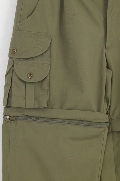 Gaupa Men 46 Trousers Khaki  Zip-Off Legs 2in1  Waterproof Trekking Cargo Shorts Pockets Top