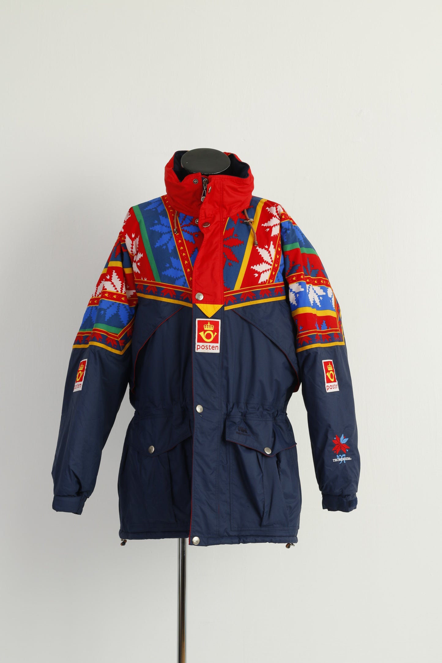 Retro Radness : Helly Hansen Hommes 2XL / 3XL Vintage Posten Ski Veste d'hiver à capuche