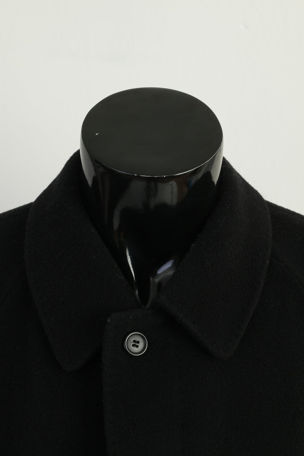 Stone Island Men L Coat Black Vintage  Long Single Breasted Cashmere Top