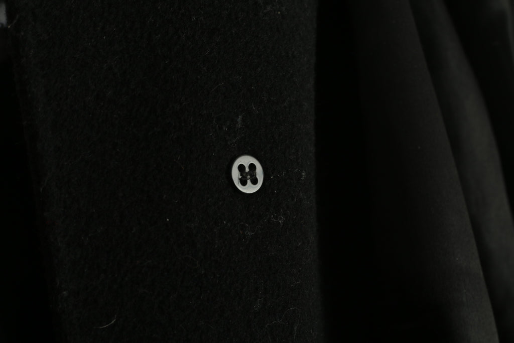 Stone Island Men L Coat Black Vintage  Long Single Breasted Cashmere Top