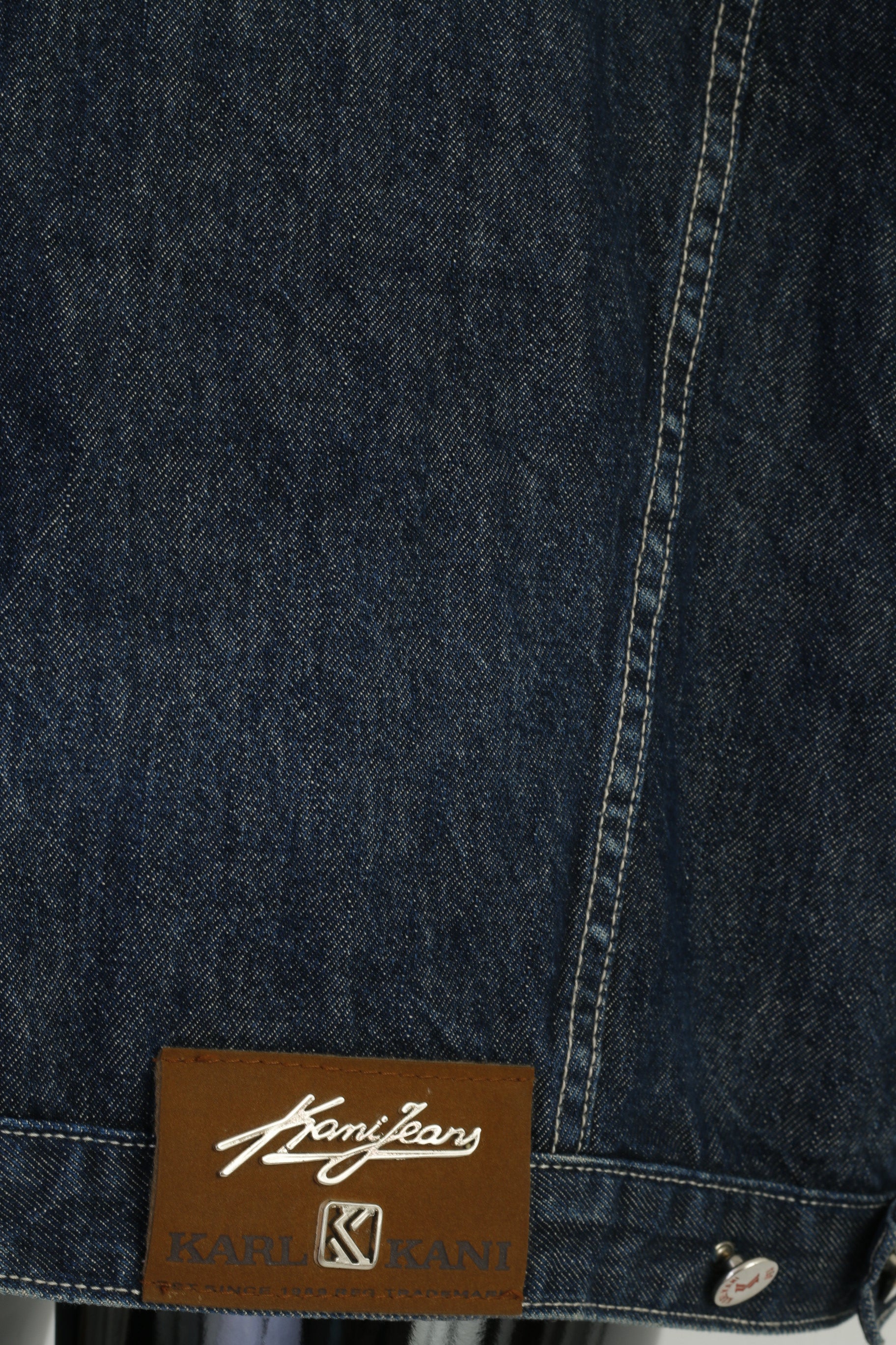 Vintage Karl Kani Denim Jacket  3XL Dark Navy Cotton Hip-Hop Icon