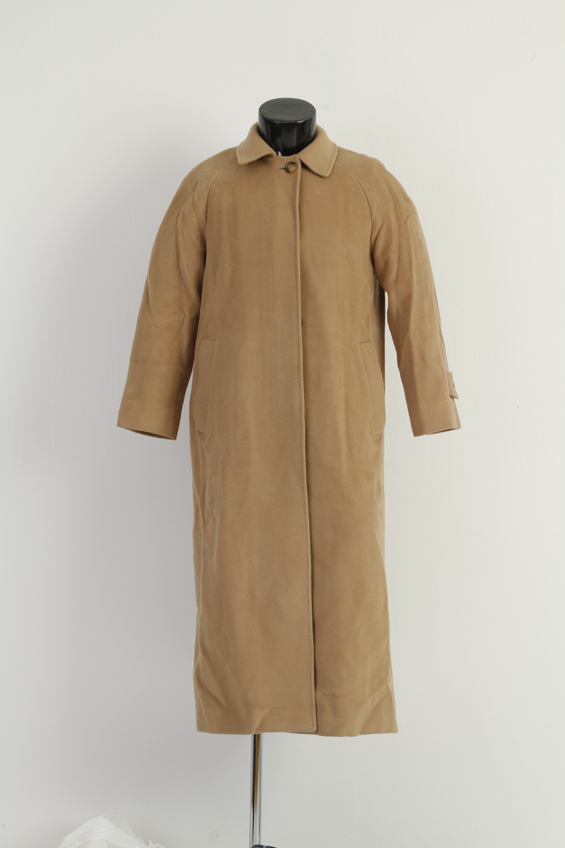 Vintage Aquascutum Women 6 S Camel Coat Luxurious Cashmere Blend