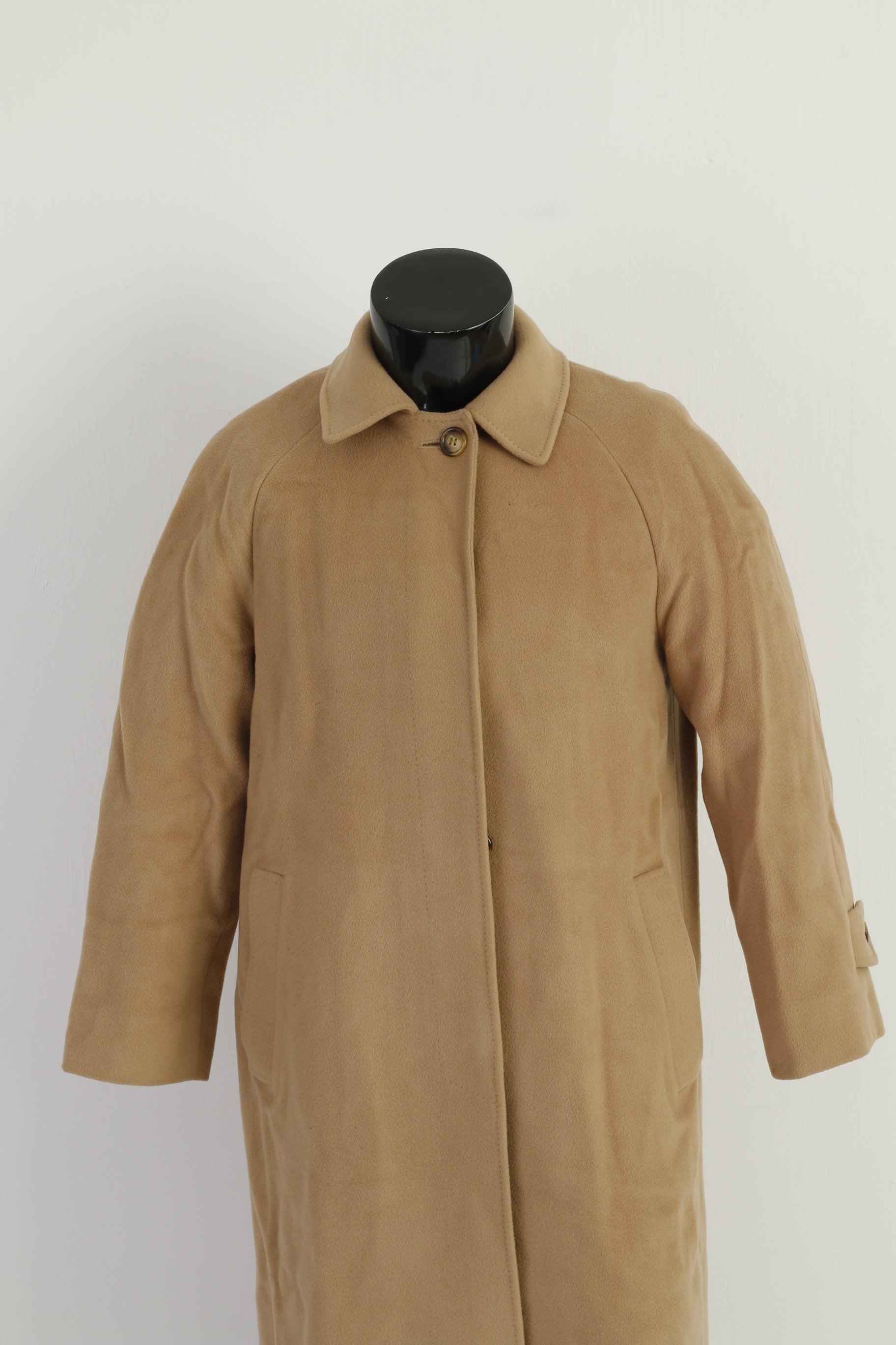 Vintage Aquascutum Women 6 S Camel Coat Luxurious Cashmere Blend