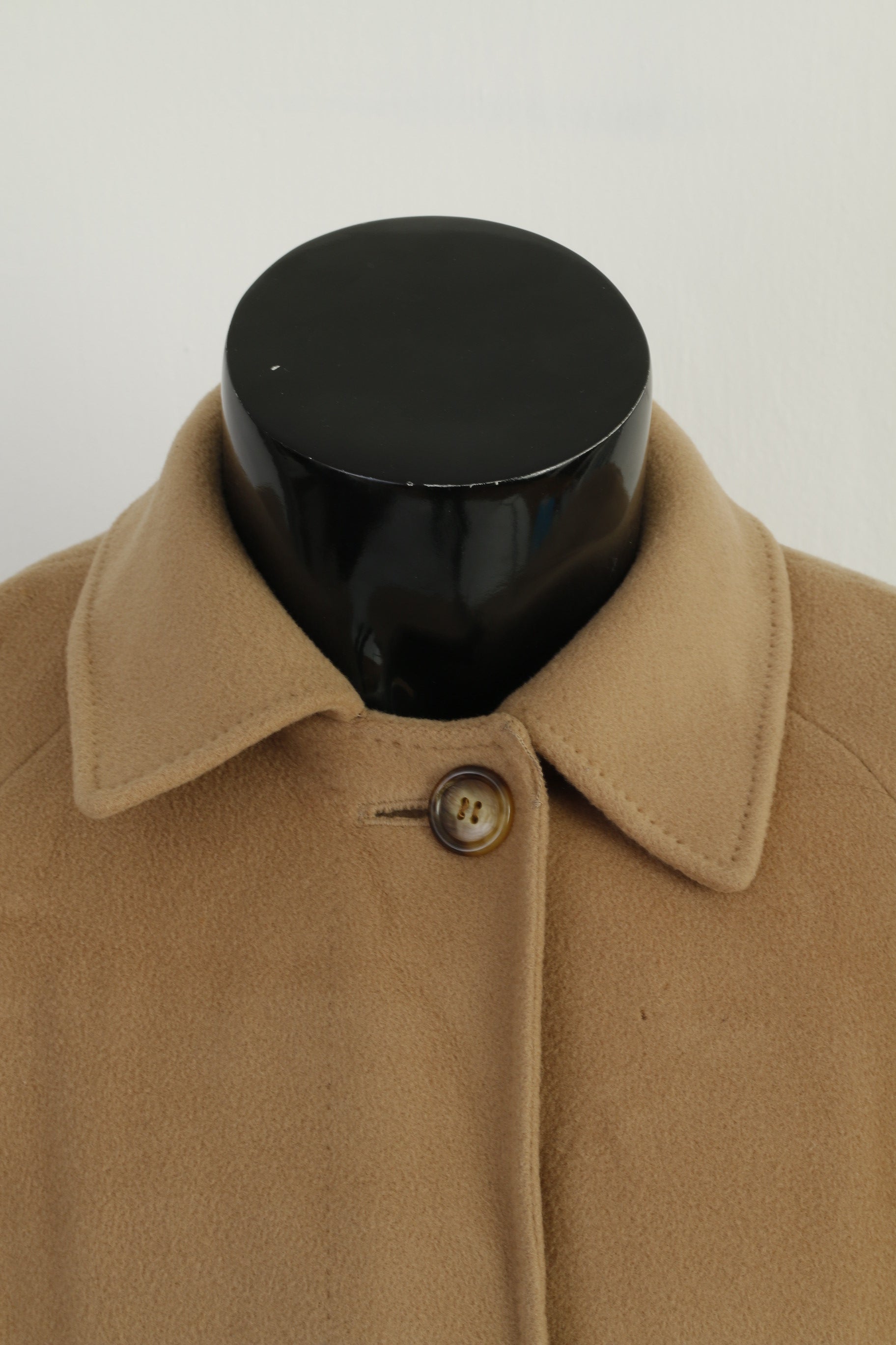 Vintage Aquascutum Women 6 S Camel Coat Luxurious Cashmere Blend