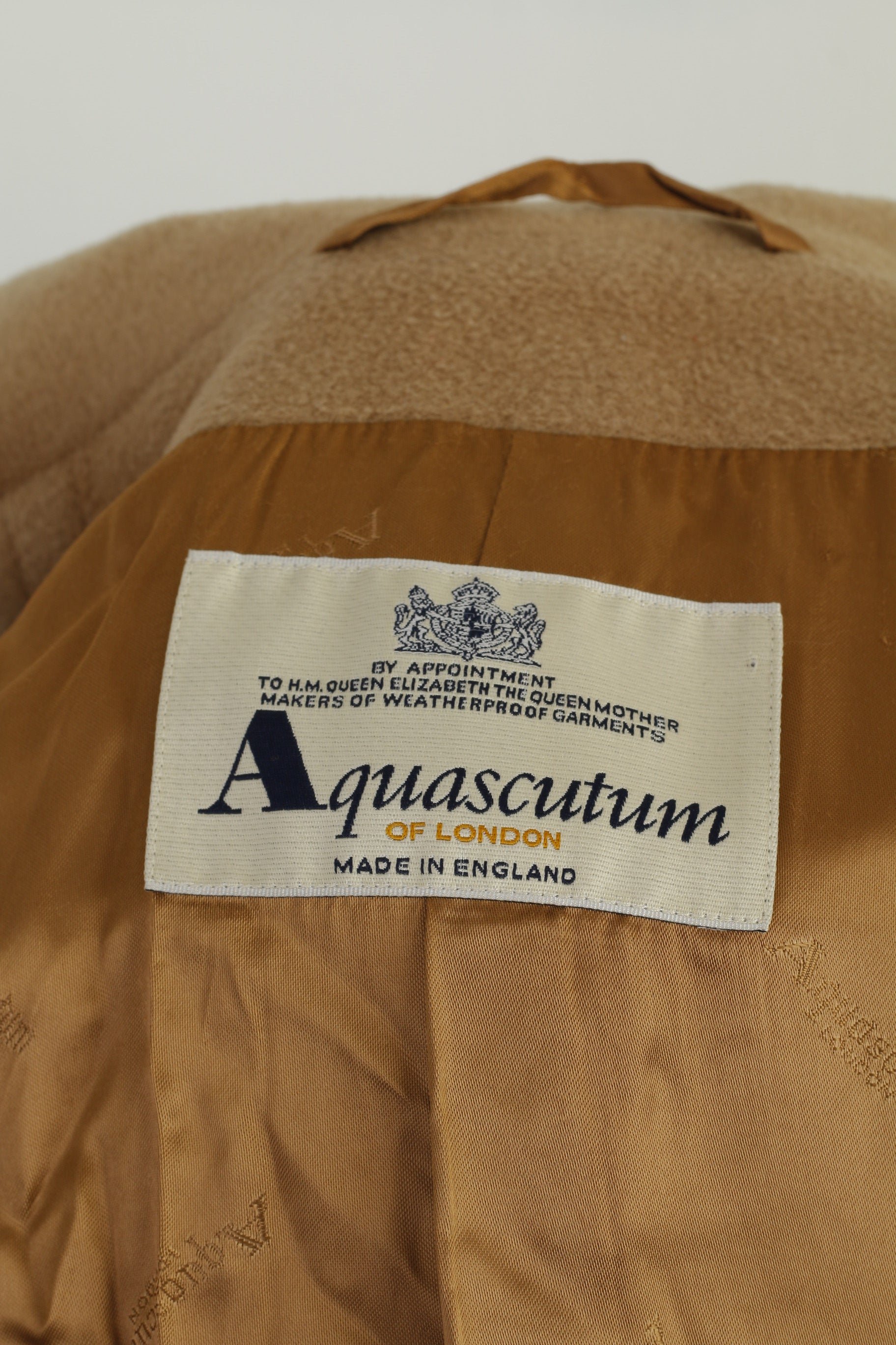 Vintage Aquascutum Women 6 S Camel Coat Luxurious Cashmere Blend