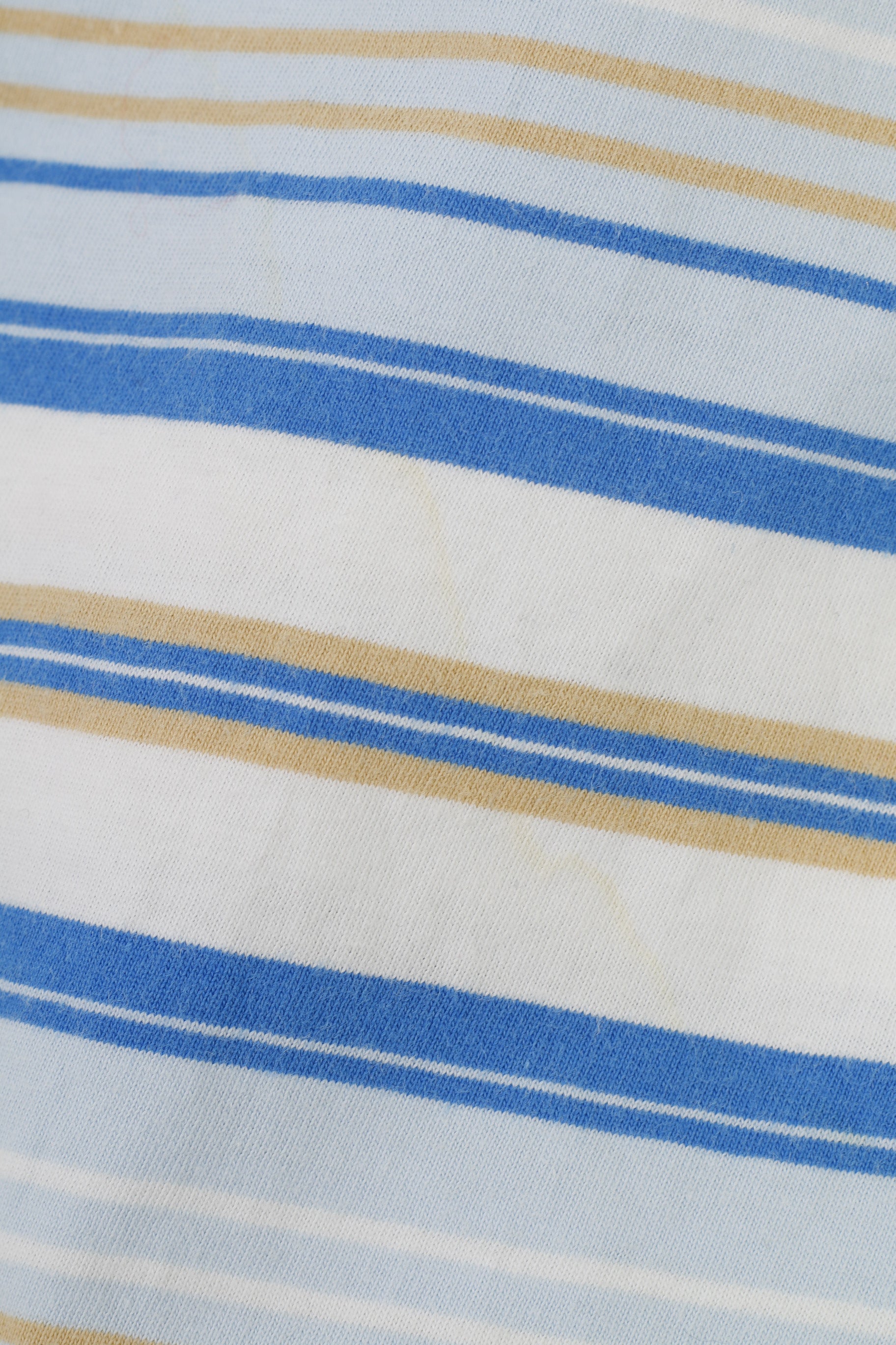 Penguin Men M Polo Shirt Striped Blue Cotton Heritage Slim Fit Collar Short Sleeve Top