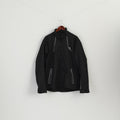Chevro Sports Men 3XL (XL) Jacket Black Sportswear Lightweight Reflective Zip Up Top