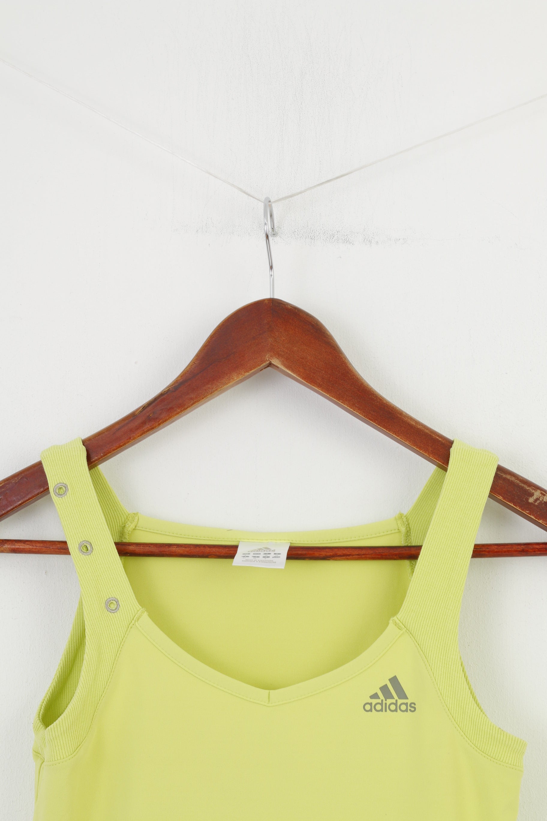 Adidas femme 8 XS chemise vert sans manches taille SportWear haut d'entraînement de gymnastique