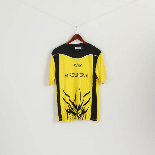 New Paths of Norway Men M Shirt Yellow Jersey Sportswear Top