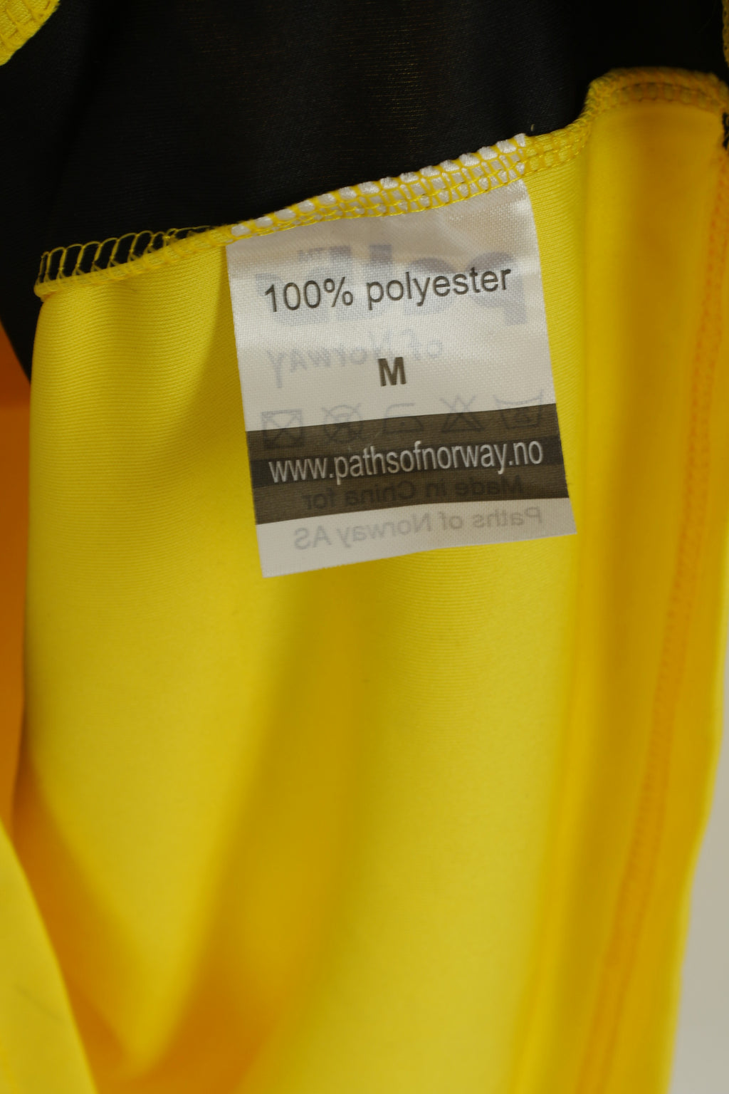 New Paths of Norway Men M Shirt Yellow Jersey Sportswear Top