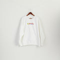 Levi's Men XXL Sweatshirt White Cotton Logo Relaxed Crew Neck Sport Top