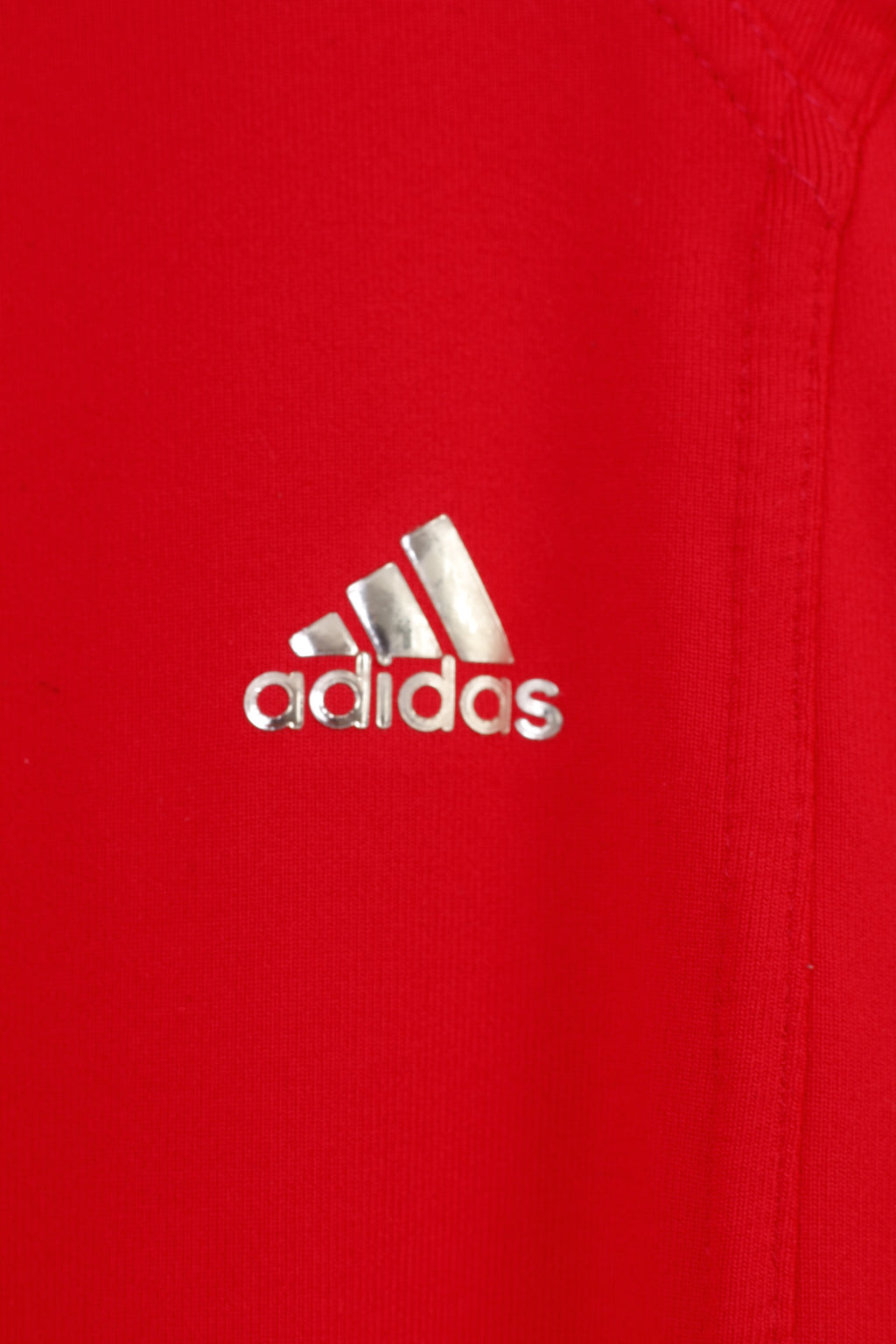 Adidas Woman 42 16 Trousers Red 3Stripes Zipper Wide Legs Sport Top