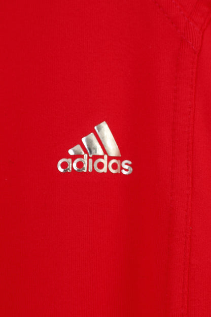 Pantaloni Adidas Donna 42 16 Top sportivo con gambe larghe con cerniera rossa a 3 strisce