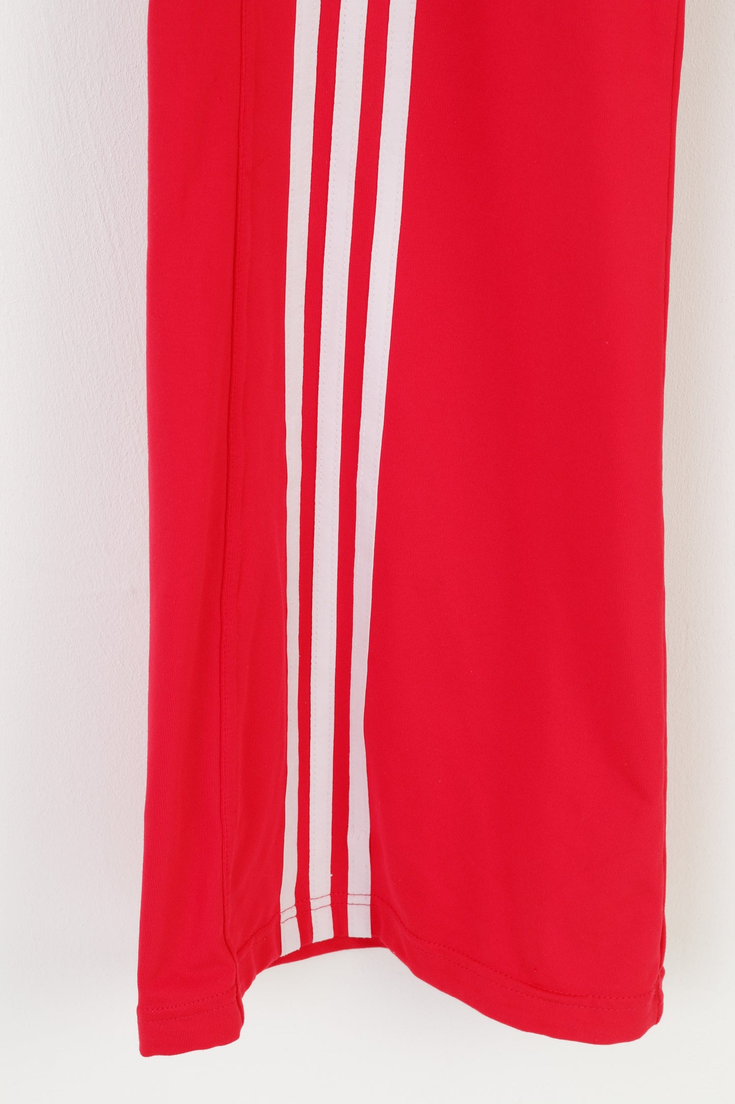 Pantaloni Adidas Donna 42 16 Top sportivo con gambe larghe con cerniera rossa a 3 strisce