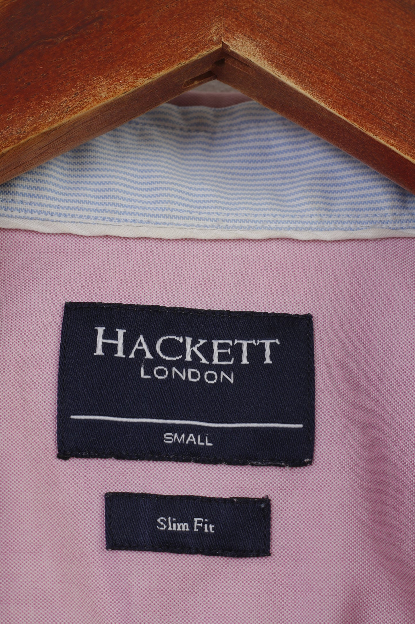 Hackett London Chemise élégante pour hommes Rose Col à manches longues Haut en coton