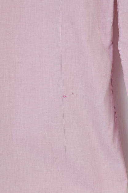 Hackett London Chemise élégante pour hommes Rose Col à manches longues Haut en coton