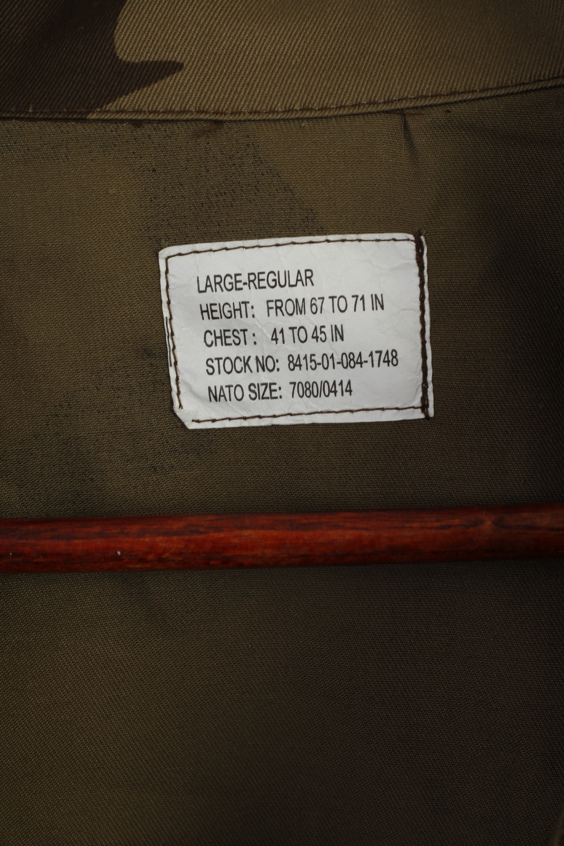 Fostex Garments Men L Jacket Green Cotton Military Army Camo Nato Top