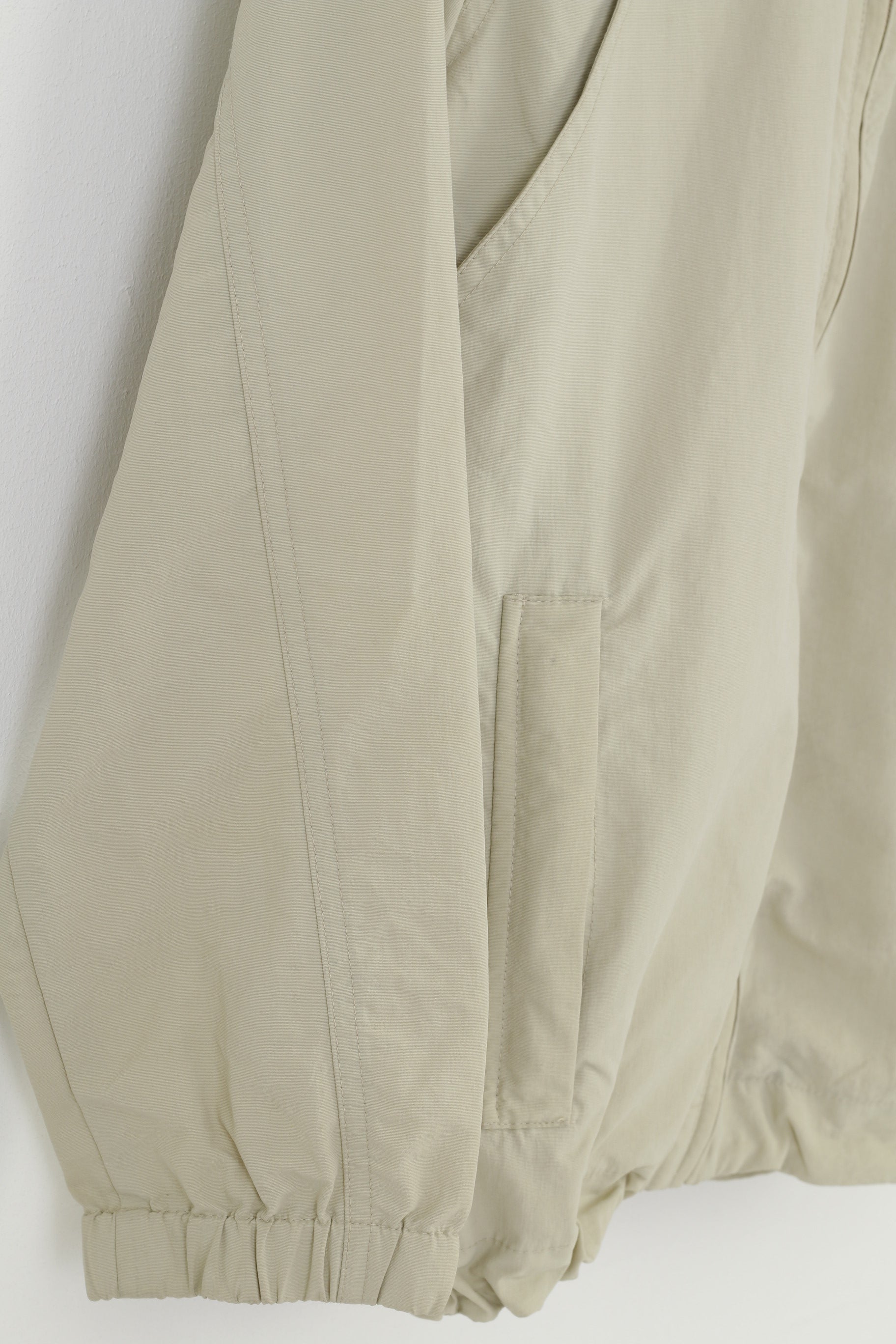 Timberland Garçons 12 Âge 152 Veste Capuche Rétractable Crème Fermeture Éclair Complète Cordon Bas Haut