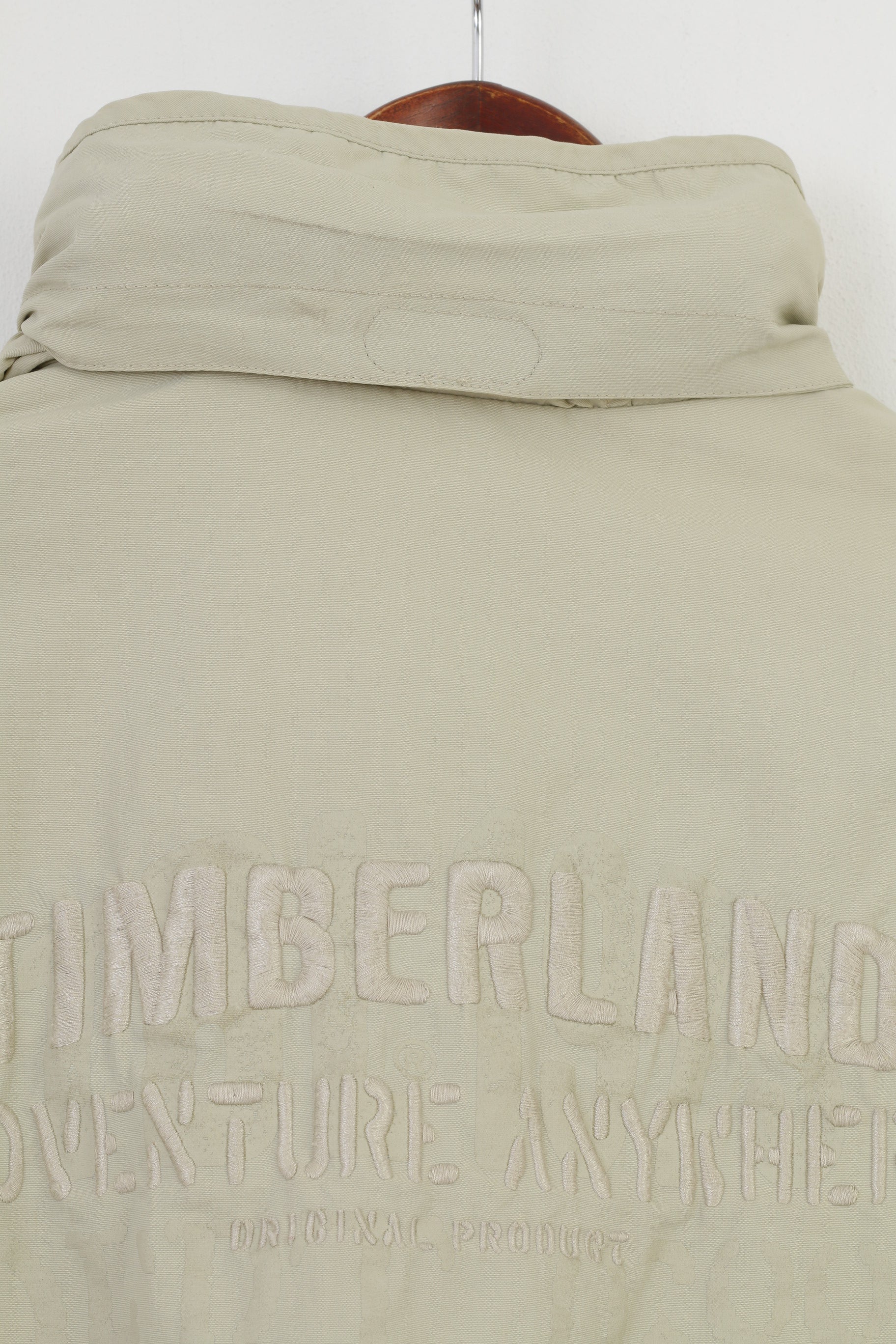 Timberland Boys 12 Age 152 Jacket Retractable Hood Cream Full Zipper Drawsting Bottom Top