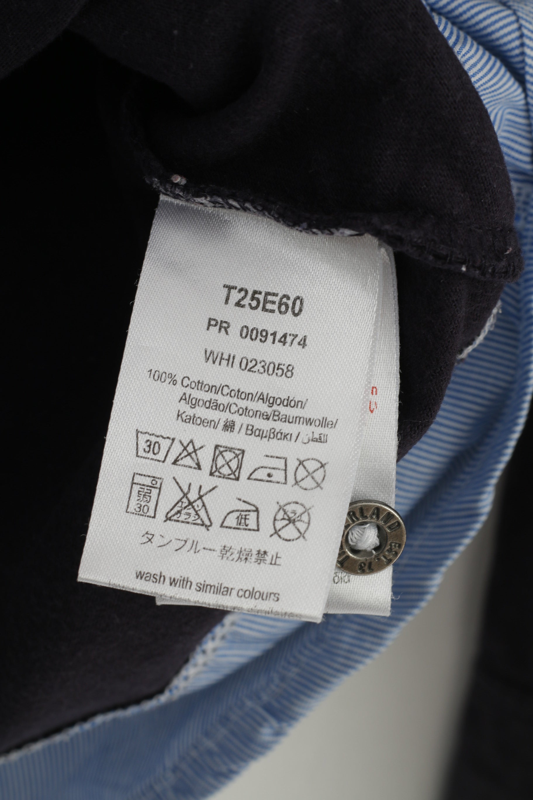 Timberland Boys 16 Age M Polo Shirt Navy Blue Long Sleeve Cotton Collar Elegant Top