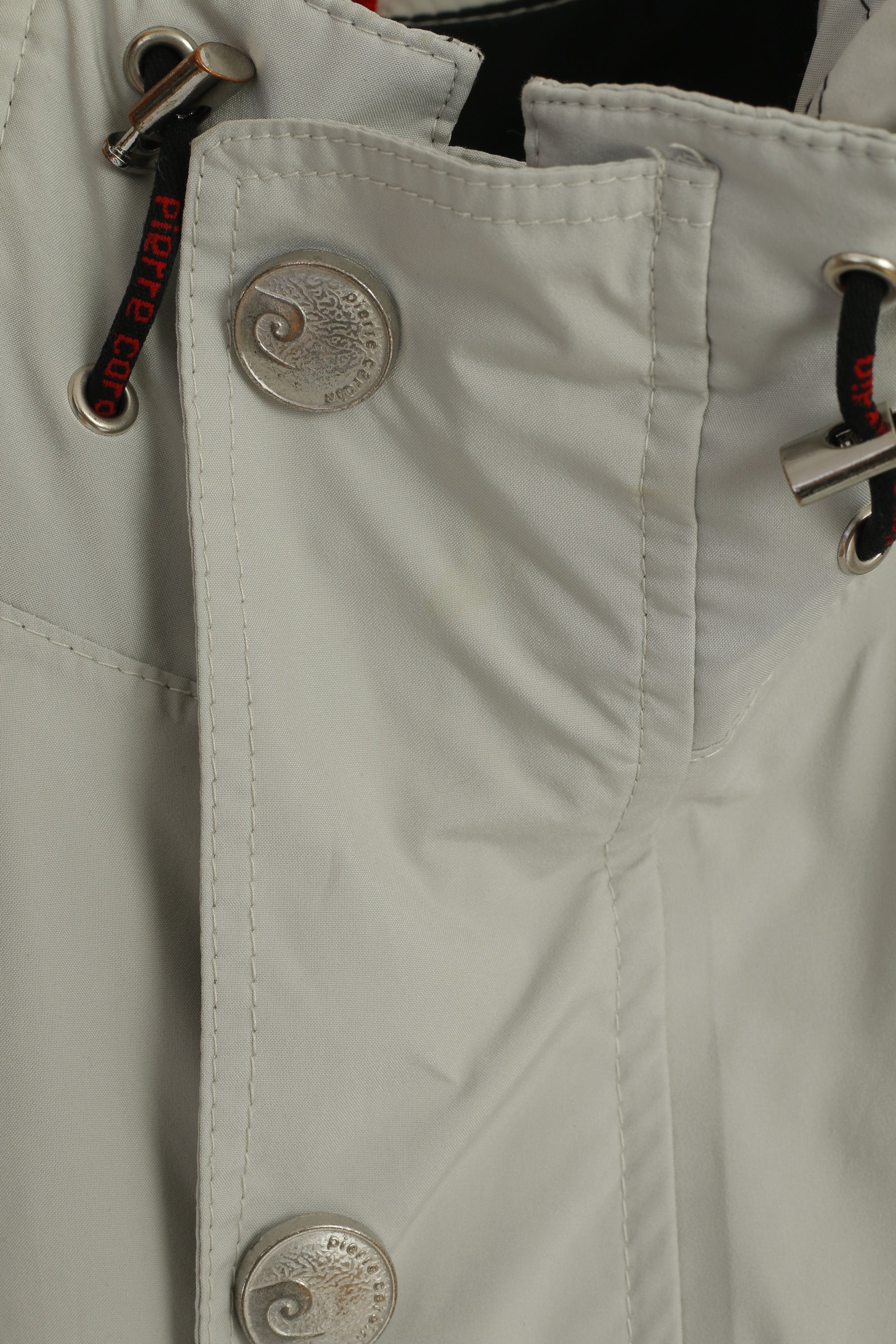 Pierre Cardin Men 54 L Jacket Gray Long Gore-Tex Hidden Hood Full Zipper Classic Top