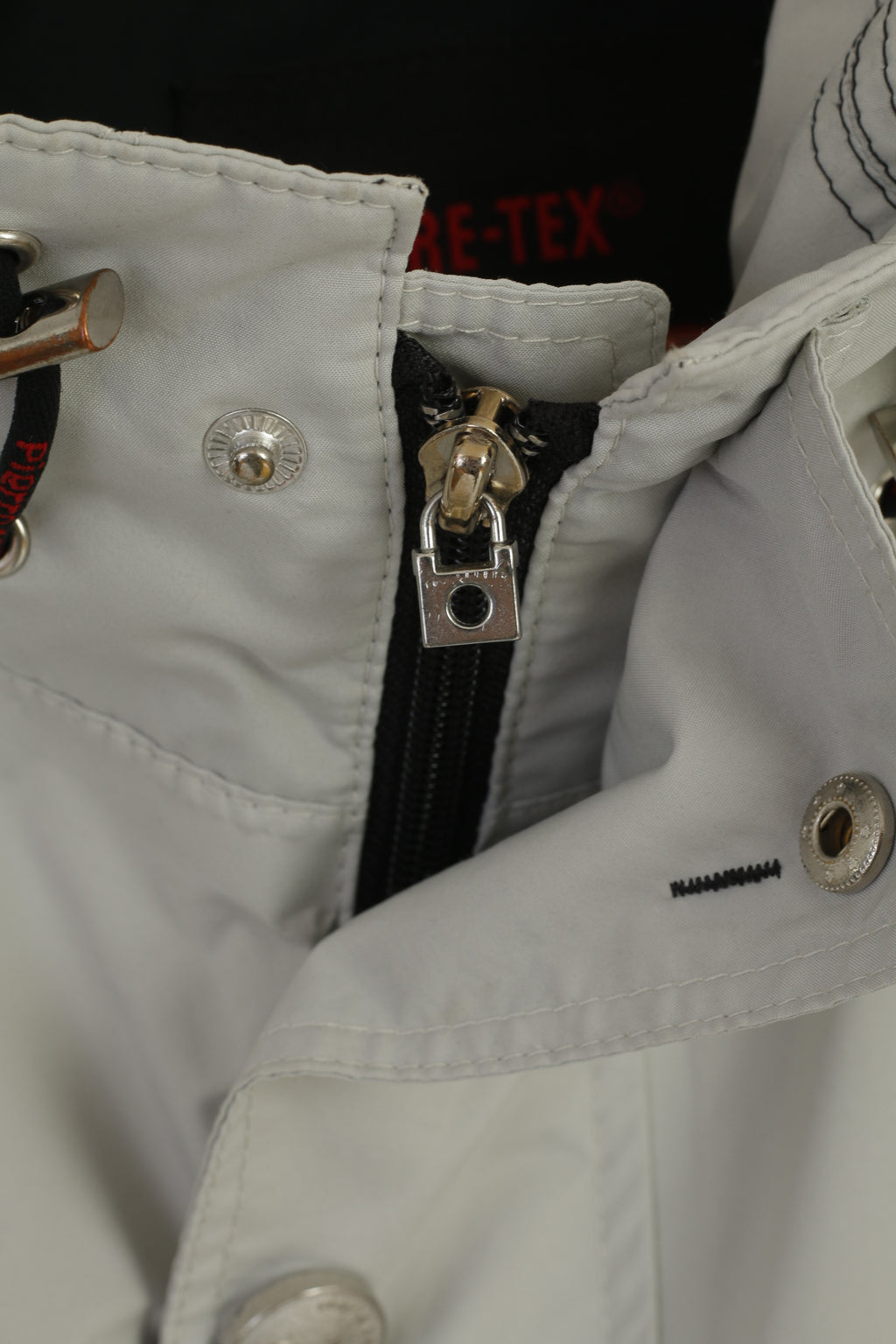 Westbury C&amp;A Giacca lunga da uomo S 38 Sympatex con cerniera intera color kaki vintage imbottito