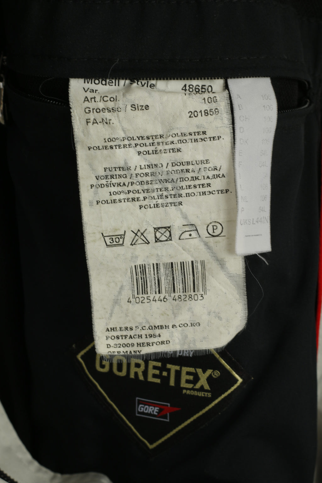 Westbury C&amp;A Giacca lunga da uomo S 38 Sympatex con cerniera intera color kaki vintage imbottito