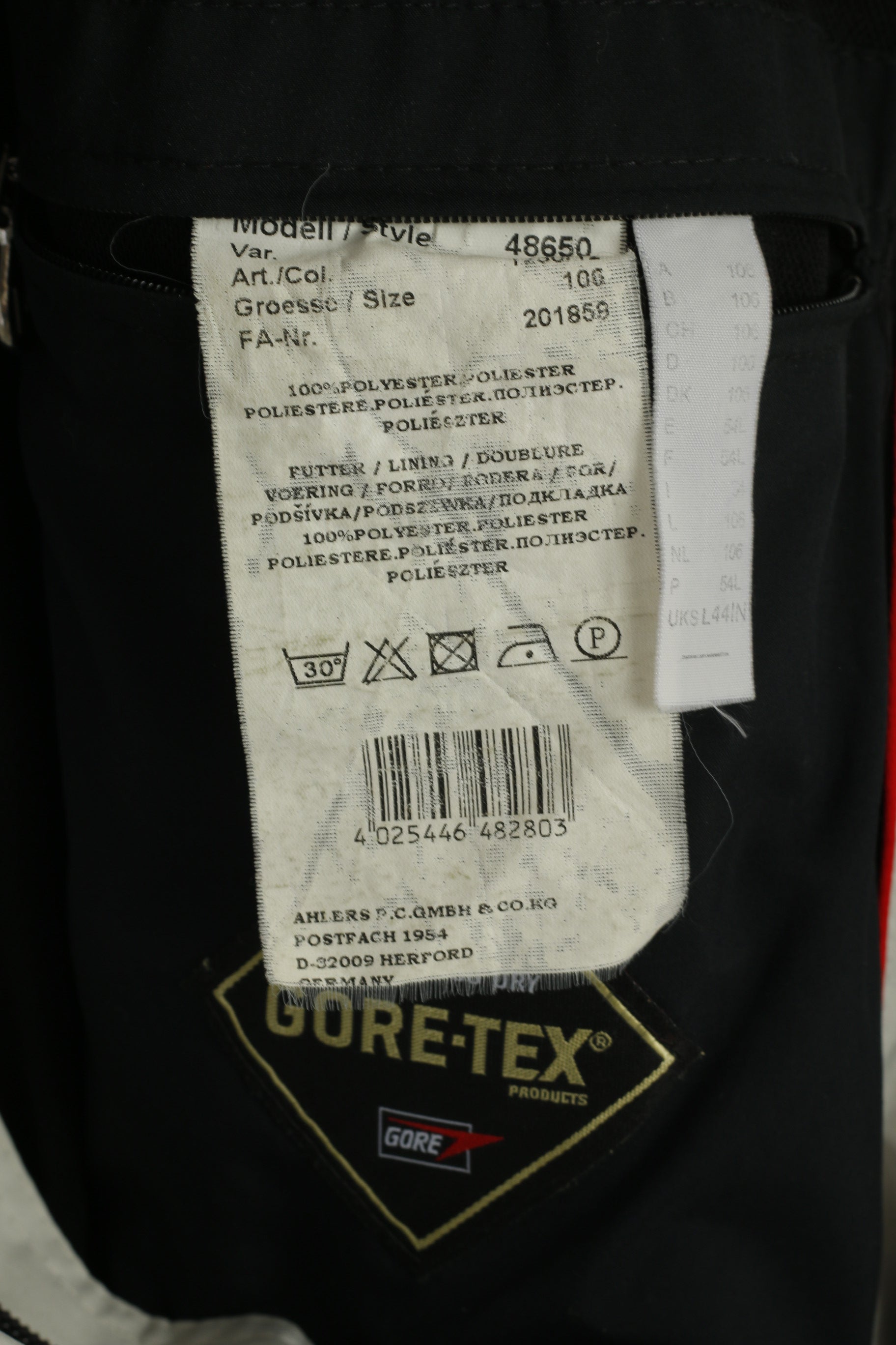 Westbury C&amp;A Giacca lunga da uomo S 38 Sympatex con cerniera intera color kaki vintage imbottito