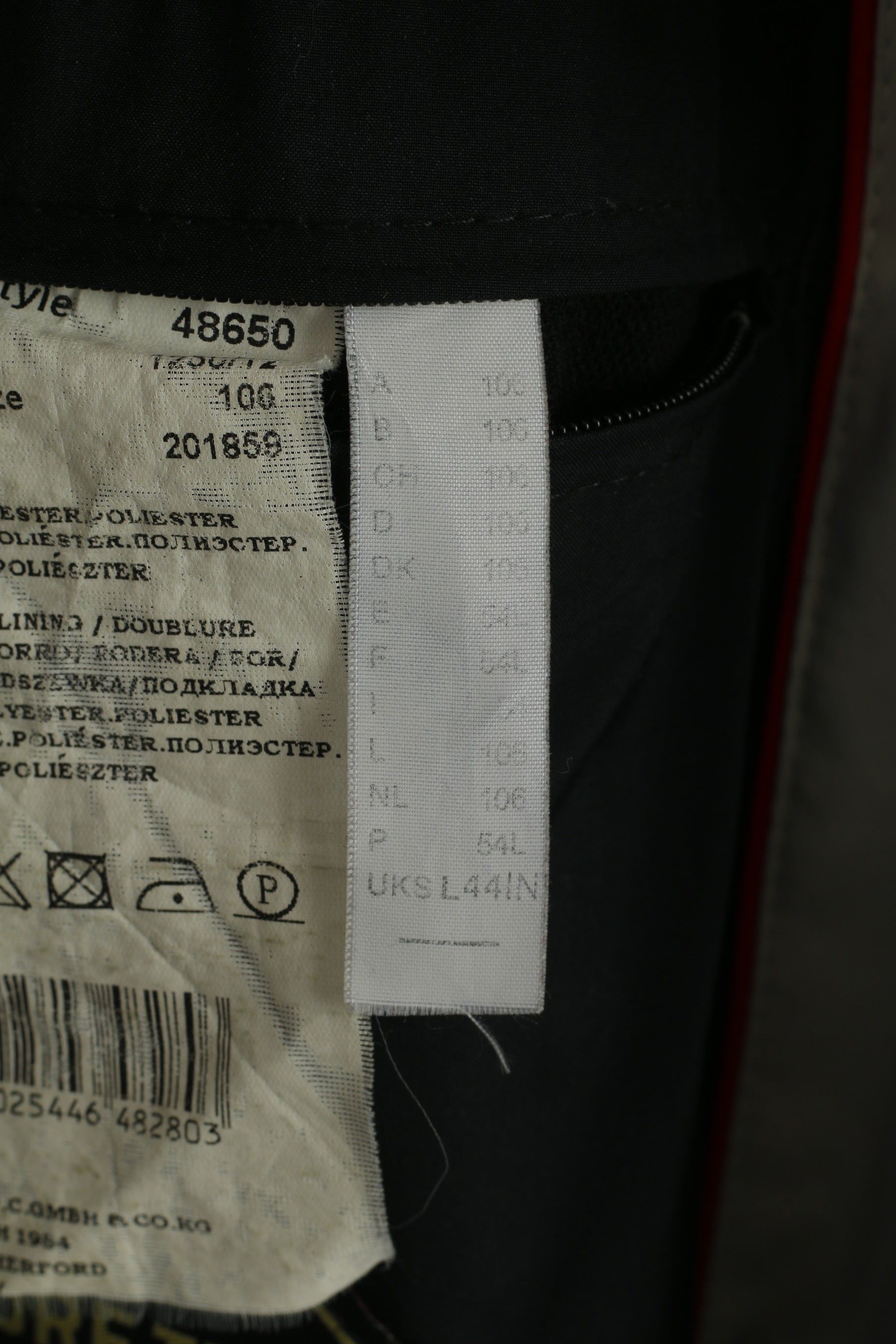 Westbury C&amp;A Giacca lunga da uomo S 38 Sympatex con cerniera intera color kaki vintage imbottito