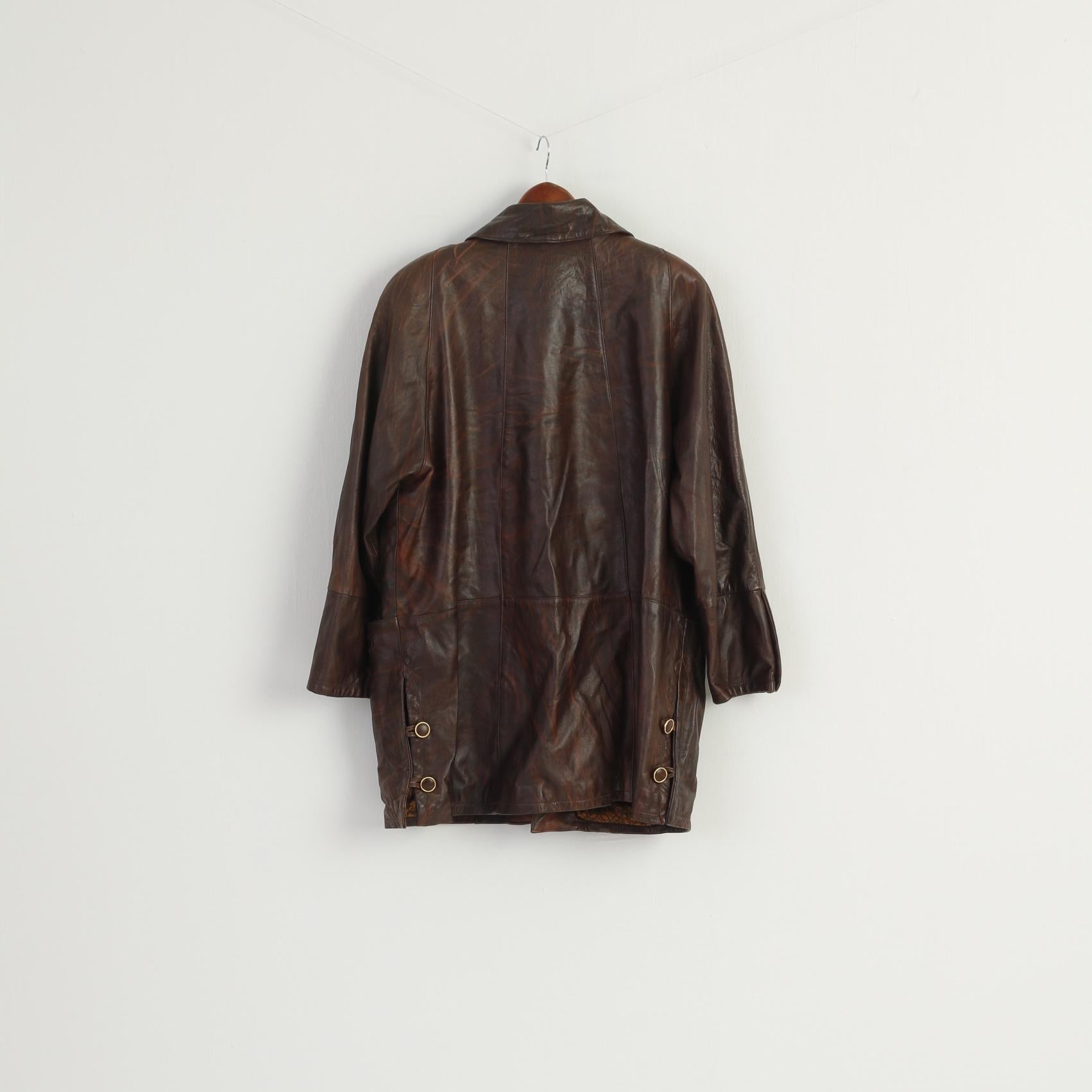 Westbury C&amp;A Giacca lunga da uomo S 38 Sympatex con cerniera intera color kaki vintage imbottito