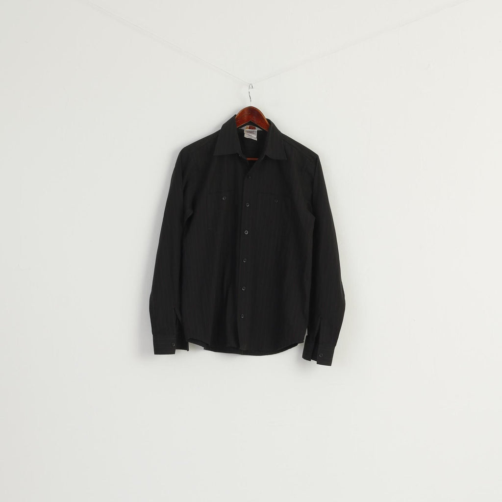 Carhartt Men S Casual Shirt Black Striped Long Sleeve Striped Classic Top