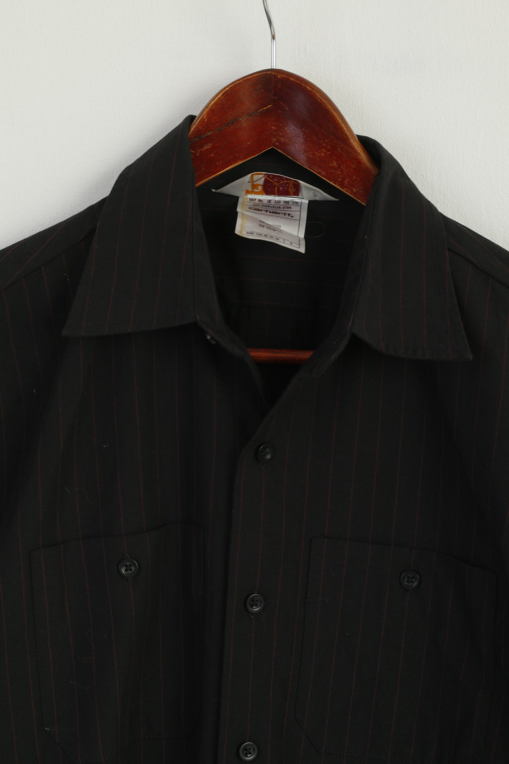 Carhartt Men S Casual Shirt Black Striped Long Sleeve Striped Classic Top