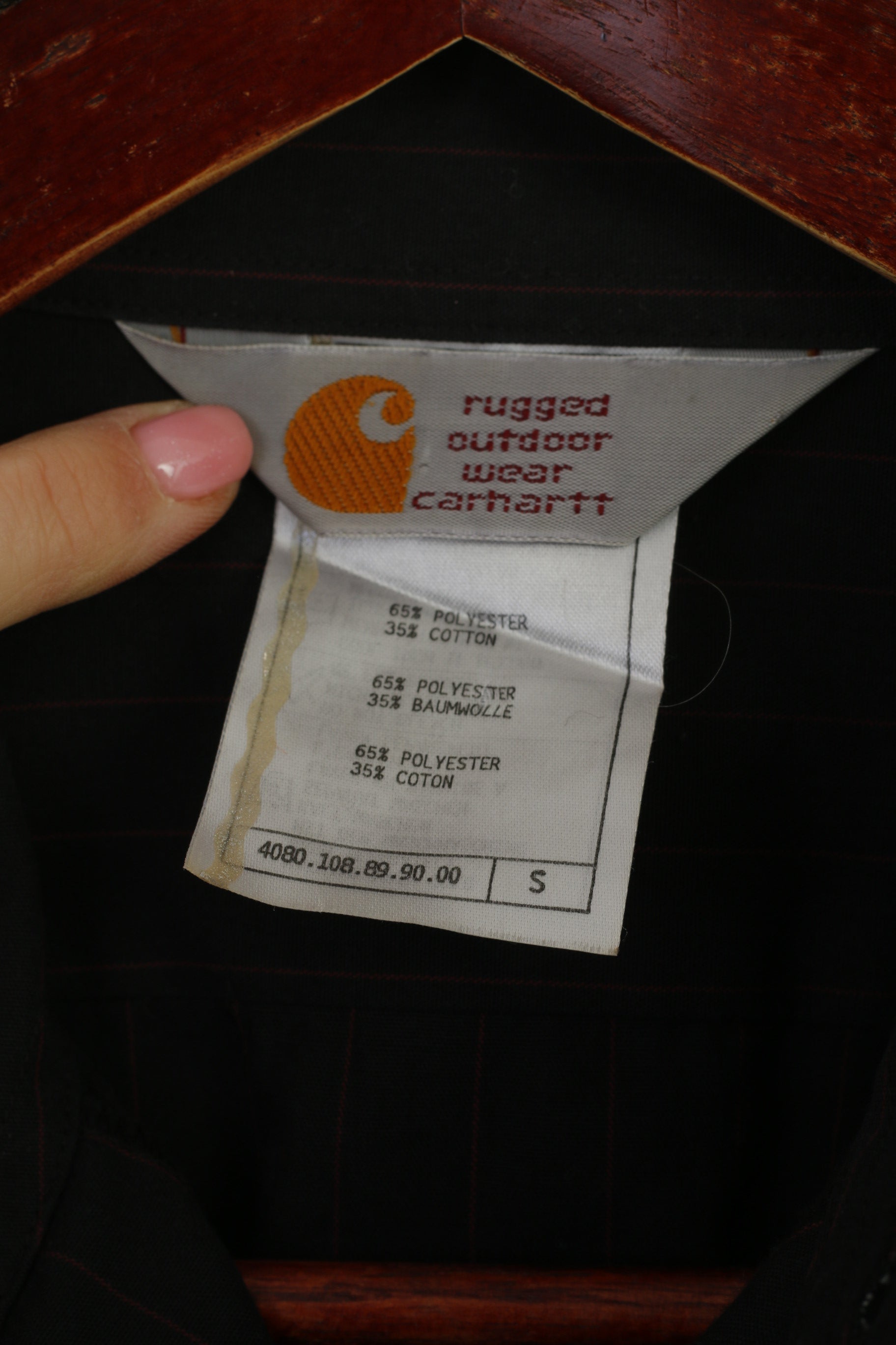 Carhartt Men S Casual Shirt Black Striped Long Sleeve Striped Classic Top
