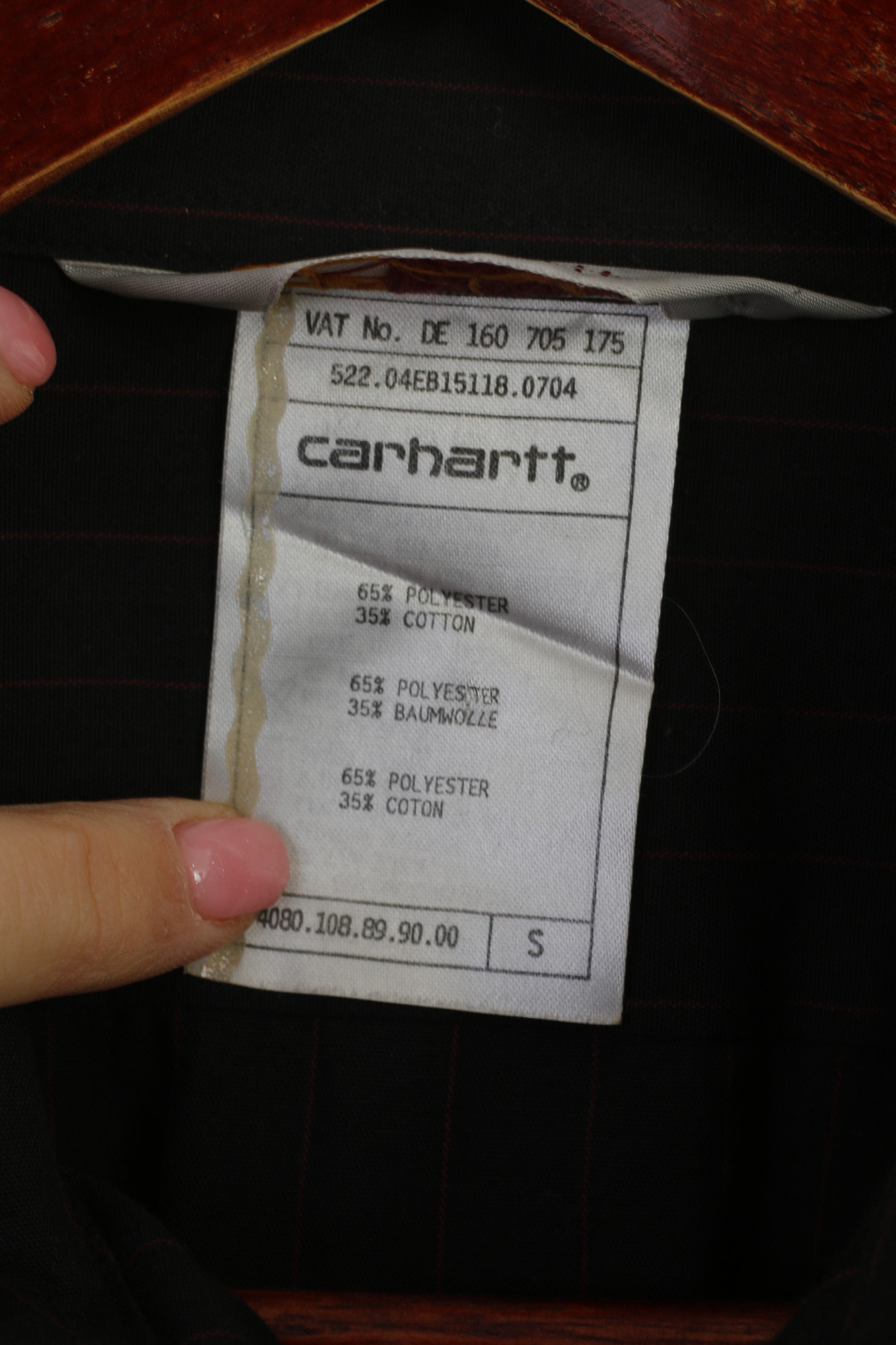 Carhartt Men S Casual Shirt Black Striped Long Sleeve Striped Classic Top