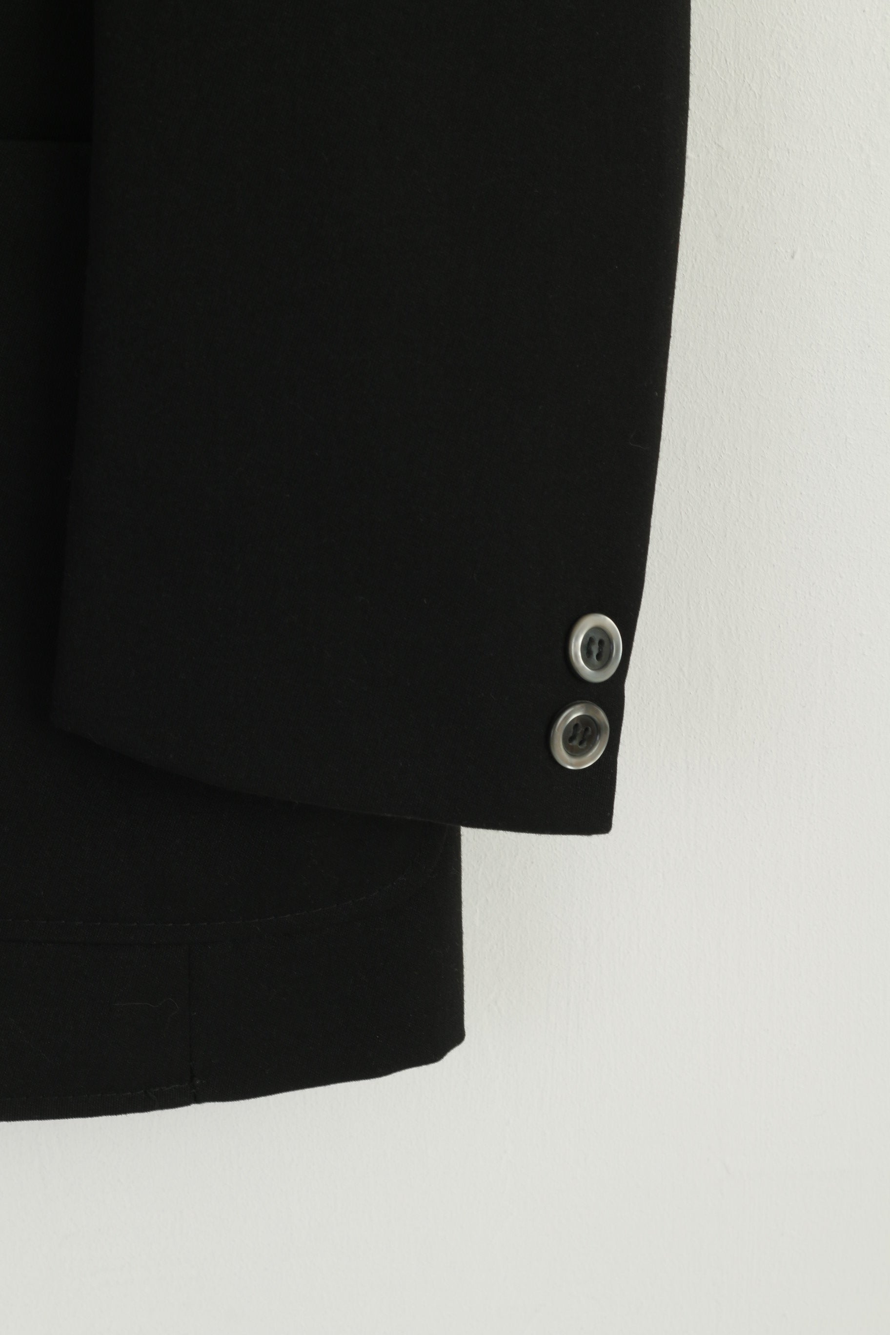 BOKER Herne Men 40 Blazer Black Wool Blend Vintage West Germany Jacket