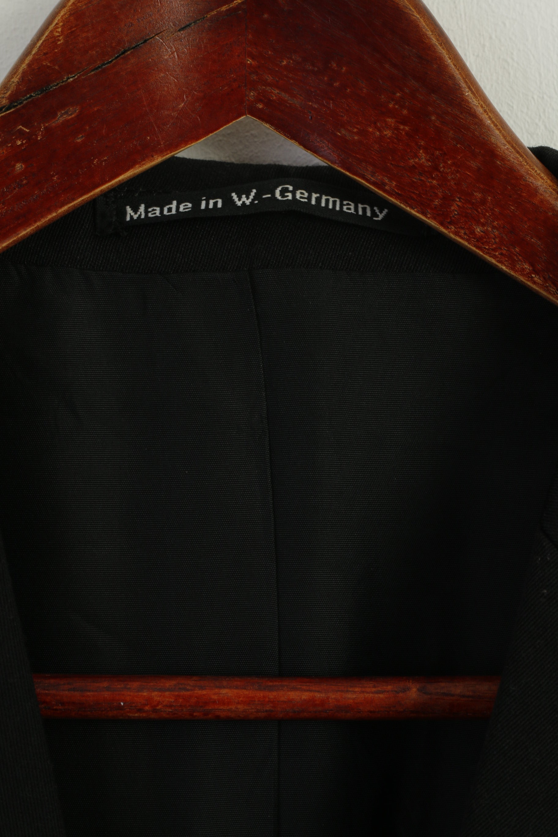 BOKER Herne Men 40 Blazer Black Wool Blend Vintage West Germany Jacket