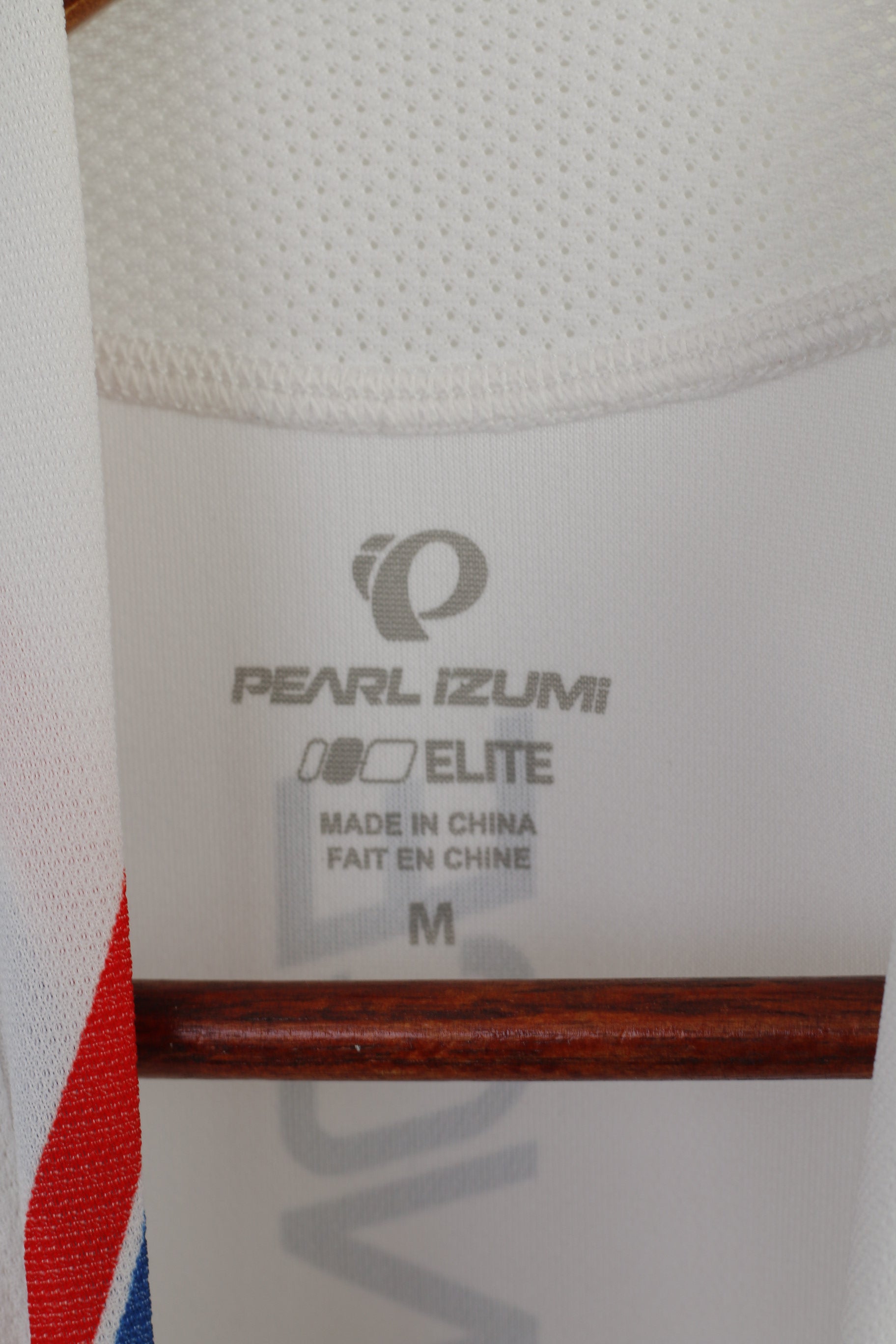 Pearl Izumi Elite Men M Cycling Shirt White Full Zipper Bike France Jersey Top