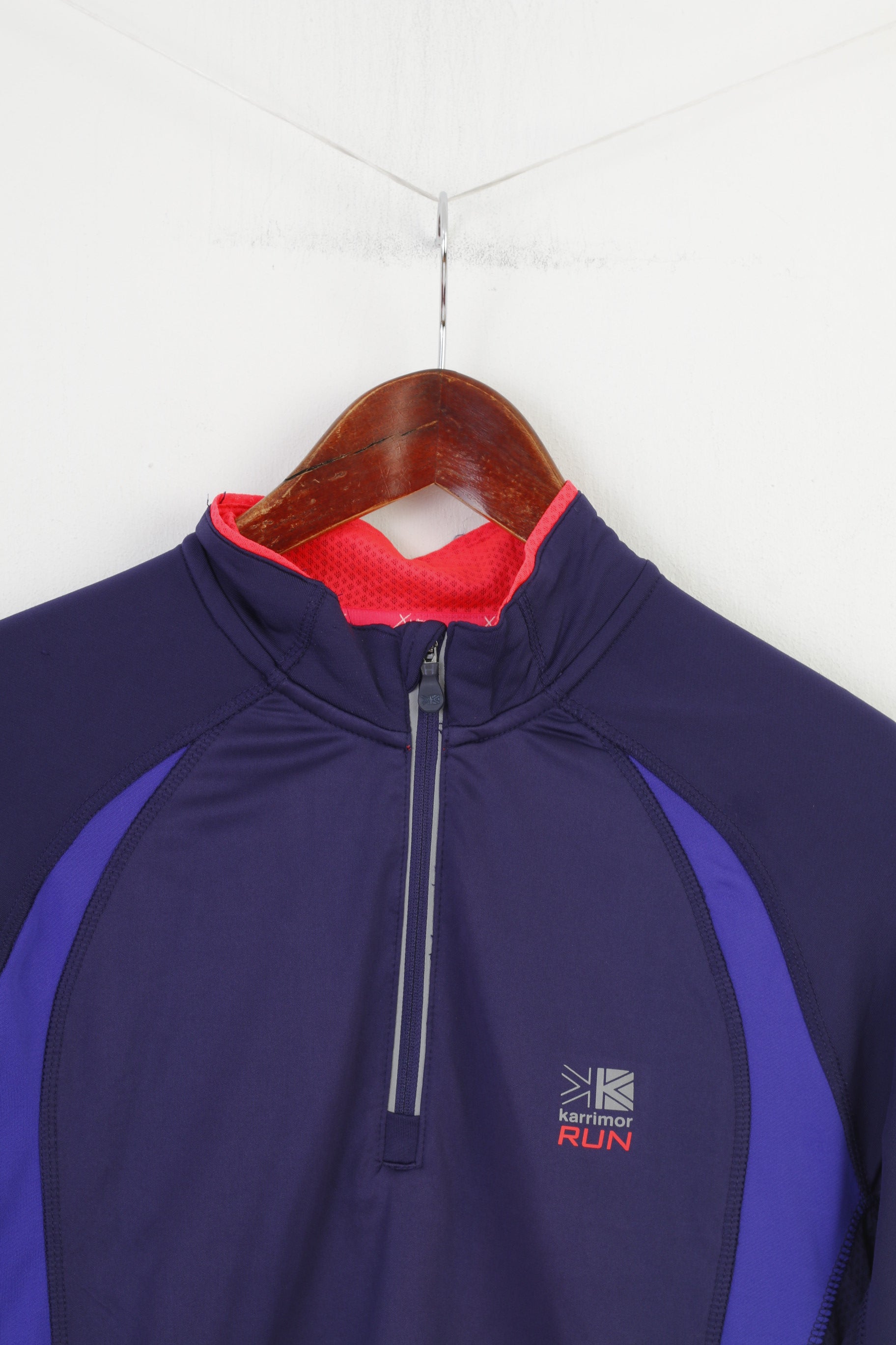 Karrimor Woman 12 M Longsleeve Purple Zip Neck Sportwear Run Outwear Top