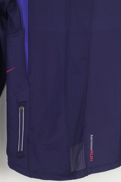 Karrimor Woman 12 M Longsleeve Purple Zip Neck Sportwear Run Outwear Top