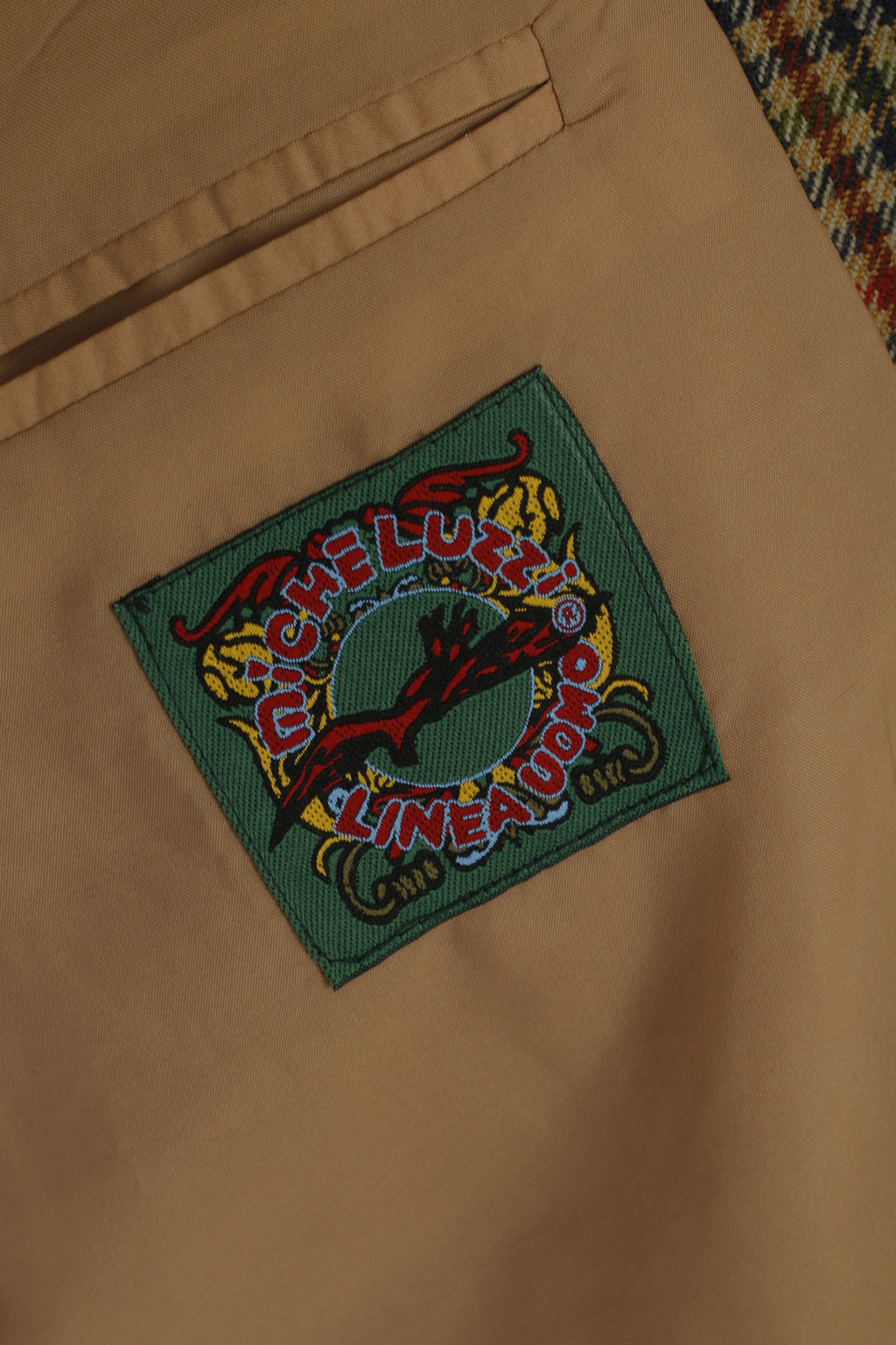 Michel Luzzi Linea Uomo Men 50 40 Blazer Brown Herringbone Vintage Wool Jacket