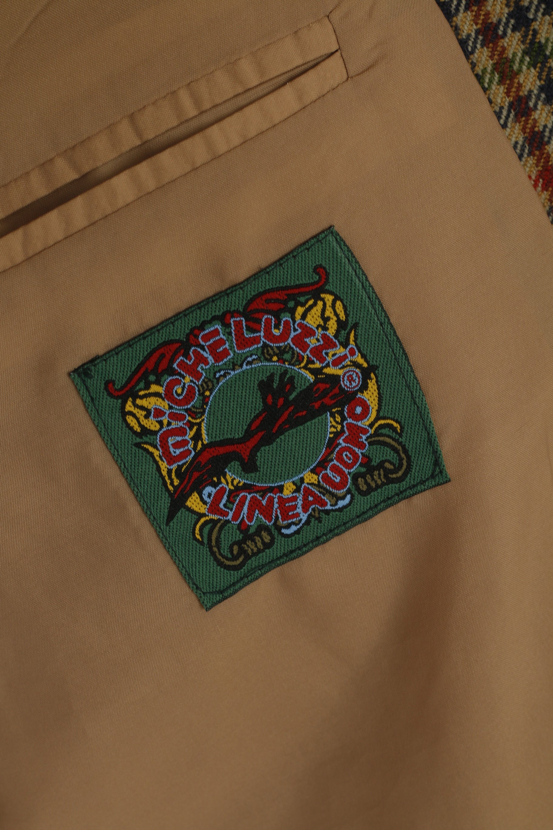 Michel Luzzi Linea Uomo Men 50 40 Blazer Brown Herringbone Vintage Wool Jacket