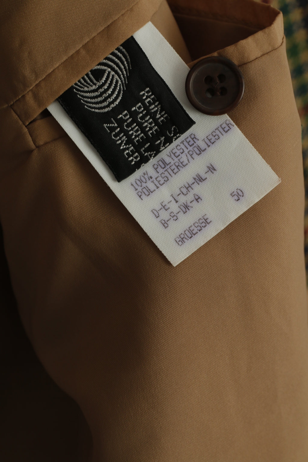 Michel Luzzi Linea Uomo Men 50 40 Blazer Brown Herringbone Vintage Wool Jacket