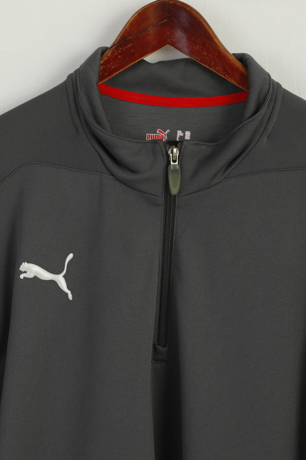 Puma Men XXL Long Sleeved Shirt Gray Activewear Usp Pockets Sportswear Top