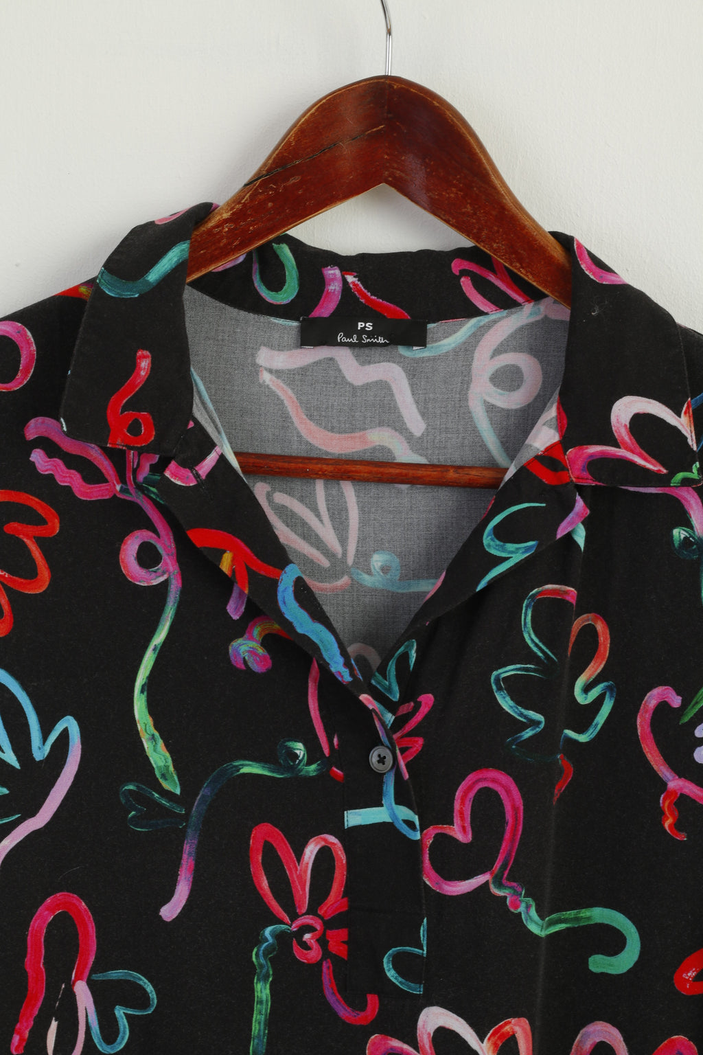 Paul Smith Women 42 S Mini Dress Black Viscose Summer Printed