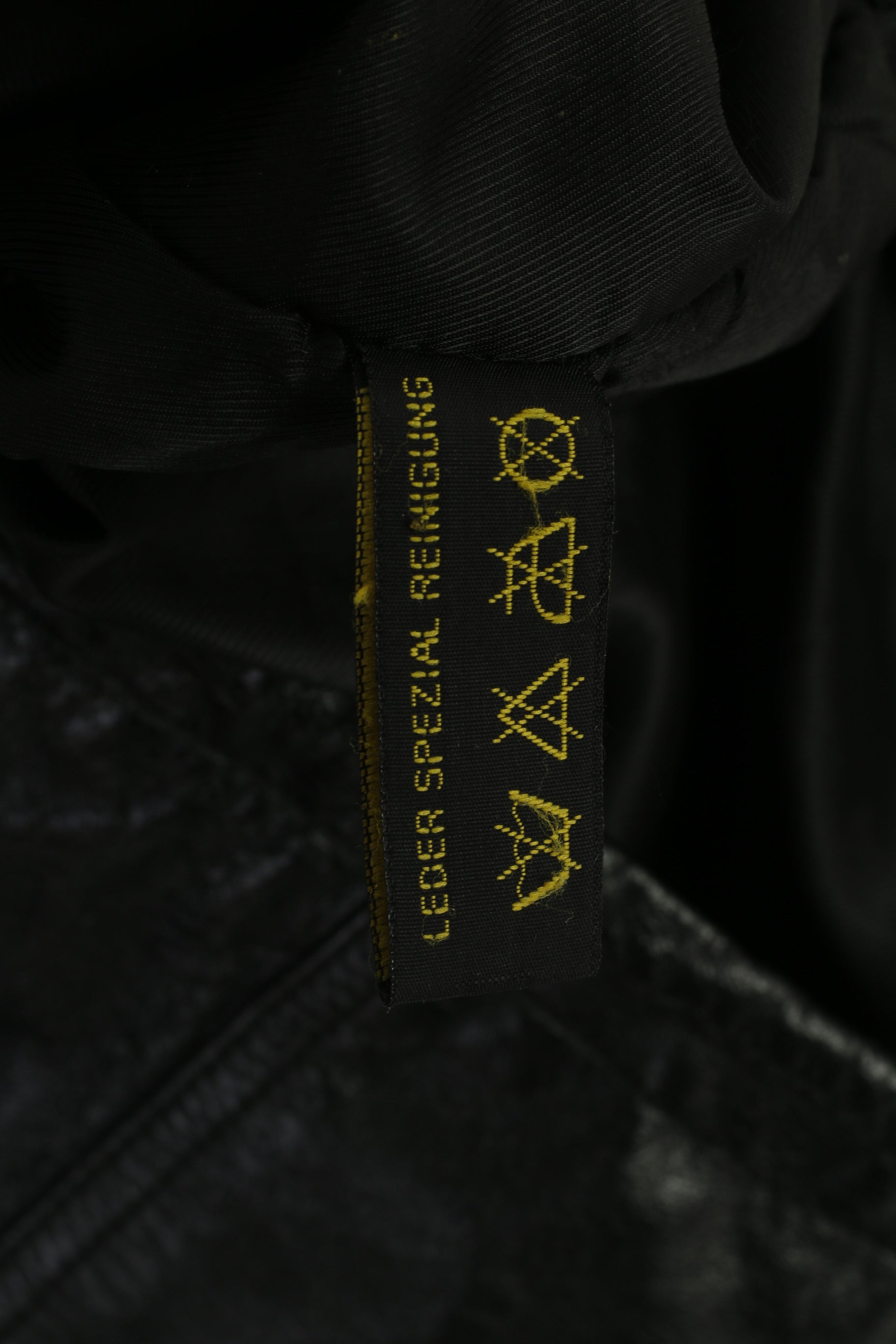 Vintage Women 42 L Leather Jacket Black Long Hooded Full Zipper Retro Oversize Top