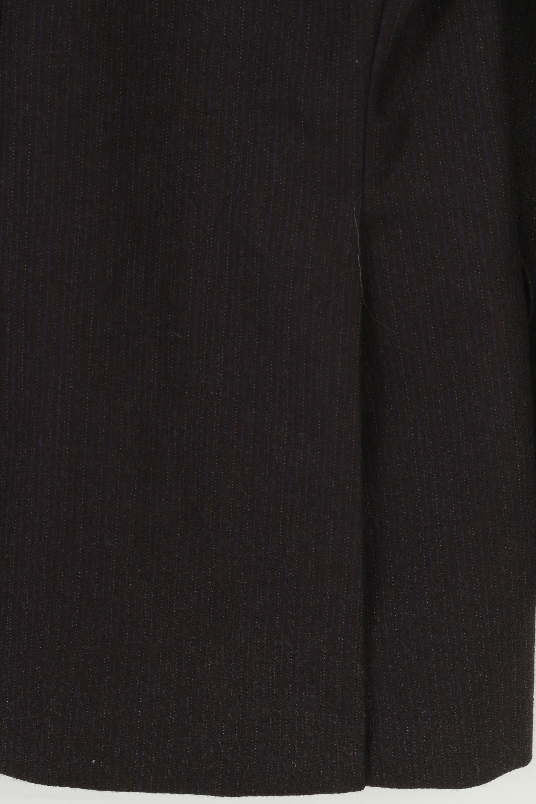 Greitt Jeunesse Hommes 44 54 Blazer Vintage Laine Marron Foncé Rayé Simple Boutonnage Top