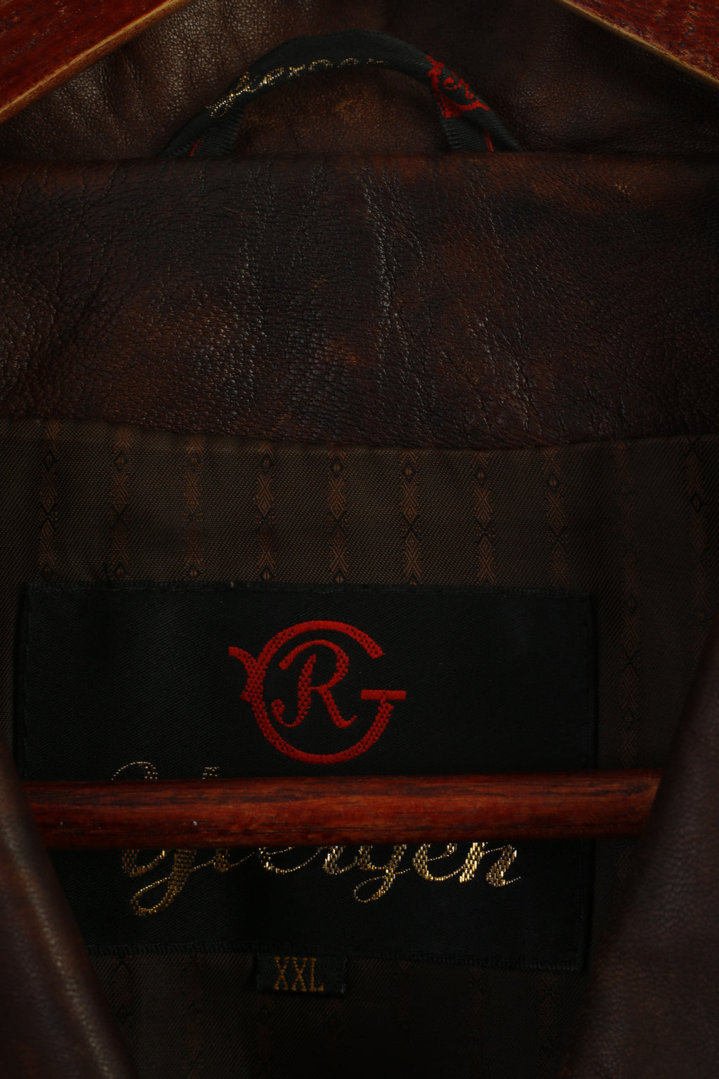 Yergen Women XXL (L) Leather Jacket Brown Country Soft leather Buttoned Western Top