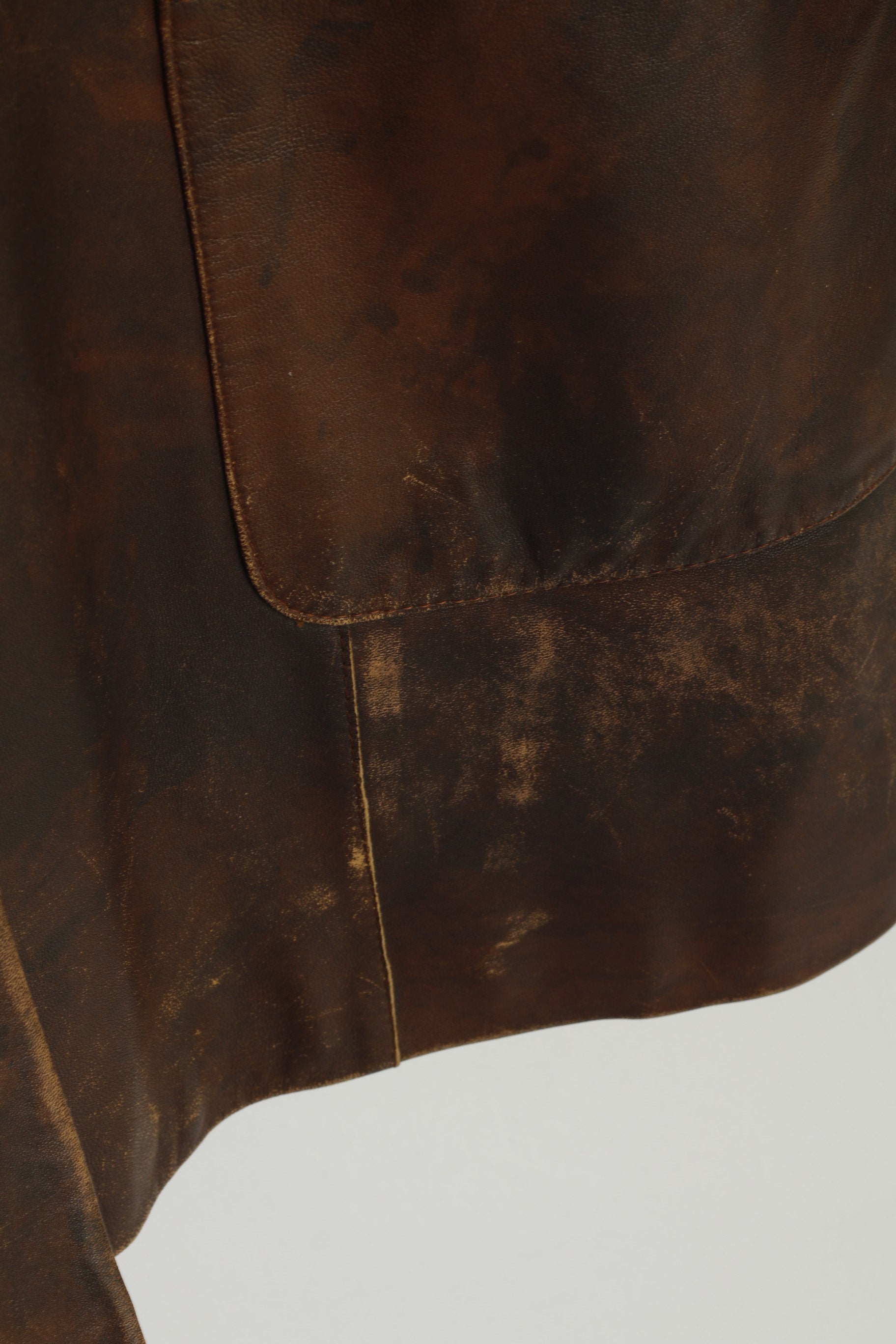 Yergen Women XXL (L) Leather Jacket Brown Country Soft leather Buttoned Western Top