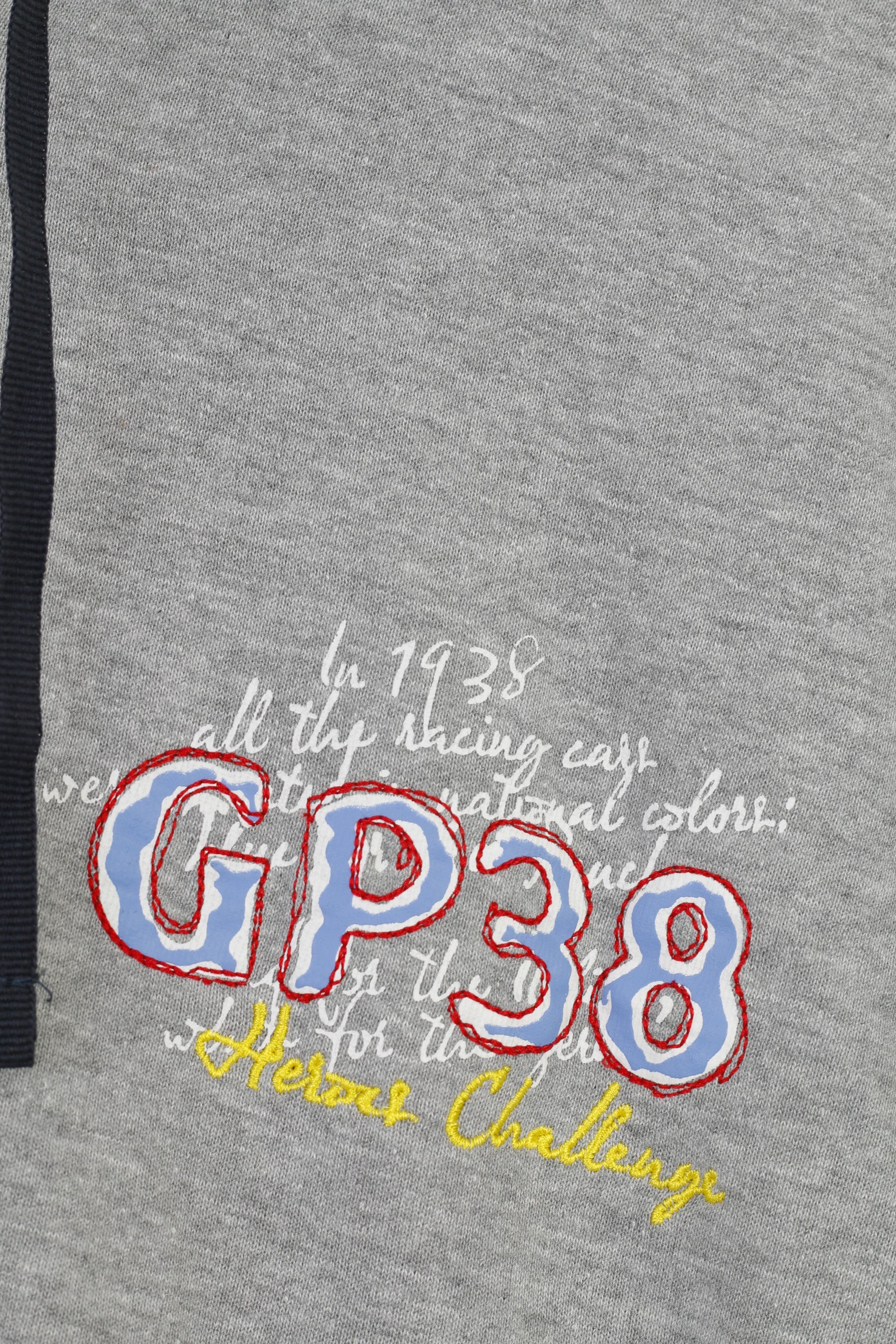 Camargue Men M Sweatshirt Grey Hoodie Full Zipper Hood Cotton Top